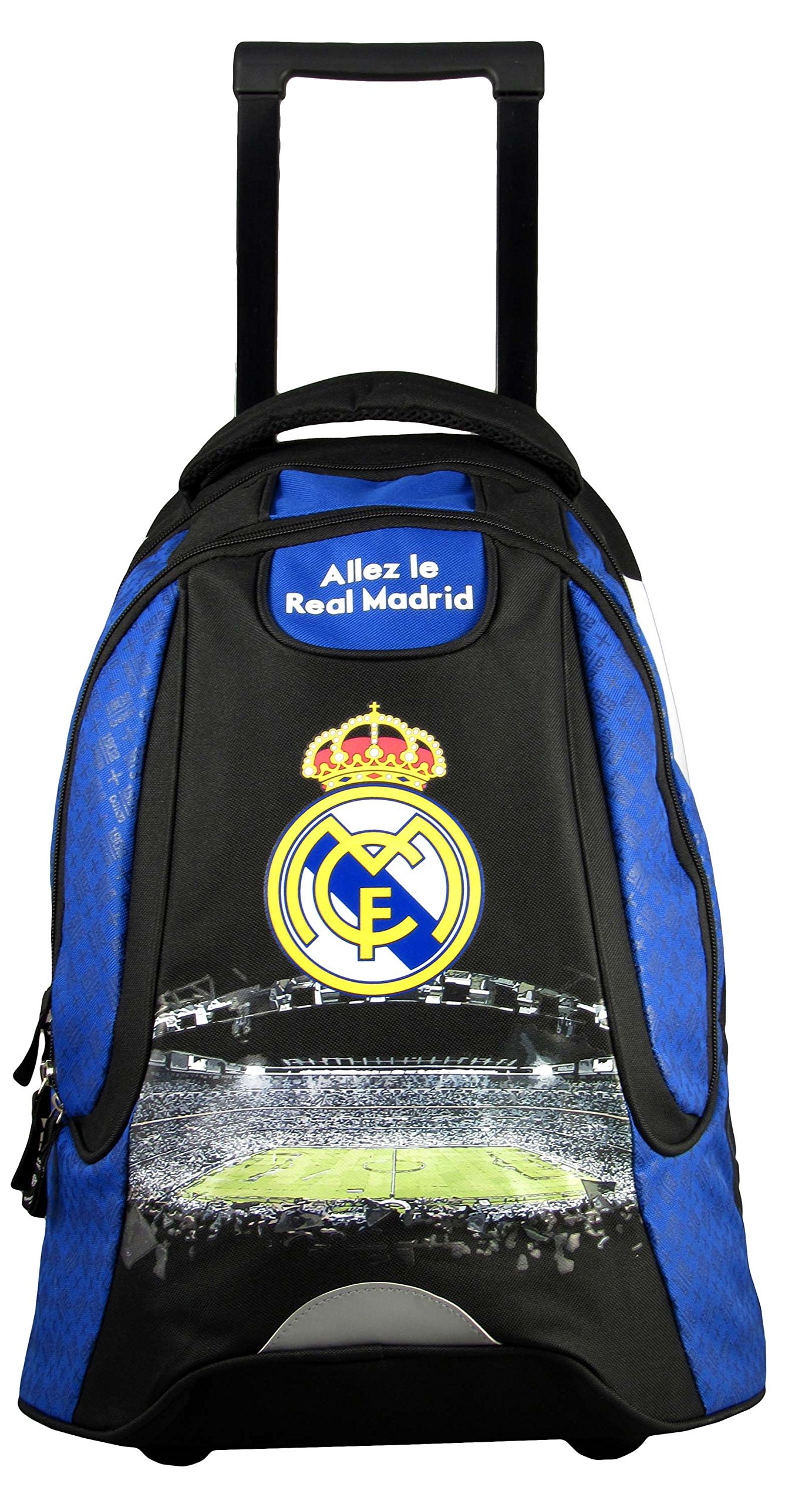 Real Madrid Official Collection School Bag With Wheels, Black - View #8