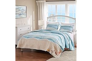 Greenland Home Maui Quilt Set: Coastal Elegance for Your Beachfront Abode