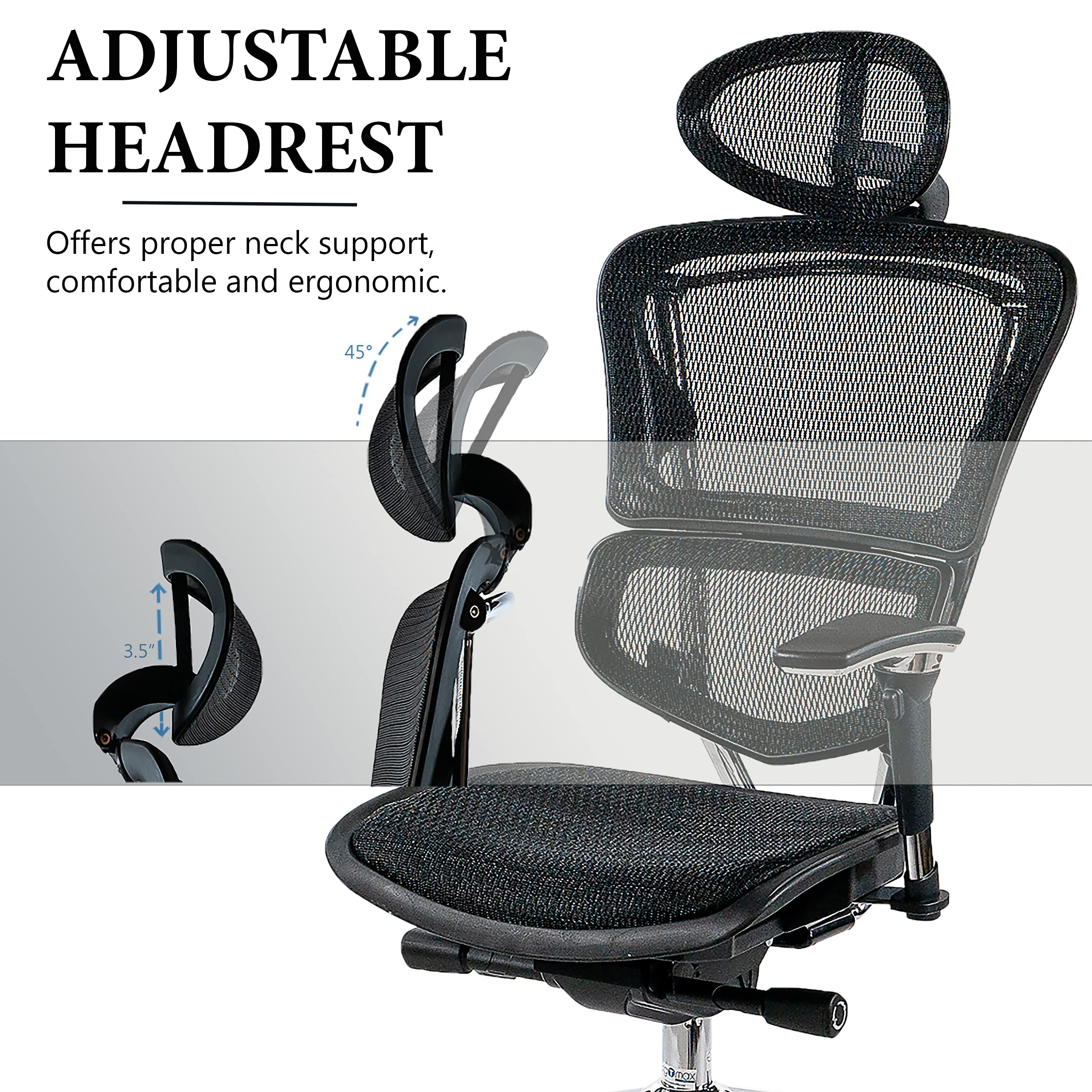 Ergomax 3d Ergonomic Adjustable Executive Swivel Office Computer