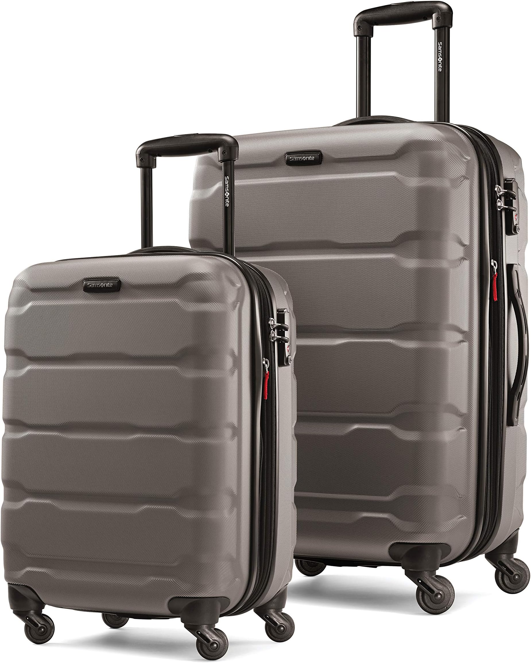 SamsoniteOmni PC Hardside Expandable Luggage with Spinner Wheels, Silver, 2-Piece Set (20/24), Omni Pc Hardside Expandable Luggage with Spinner Wheels