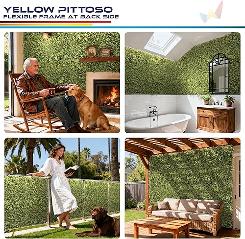 Miniatura 196 de Windscreen4less 6 paneles artificiales de boj de 20 x 20 pulgadas, seto topiario, plantas, hierba, pantalla de privacidad para exteriores, Boj