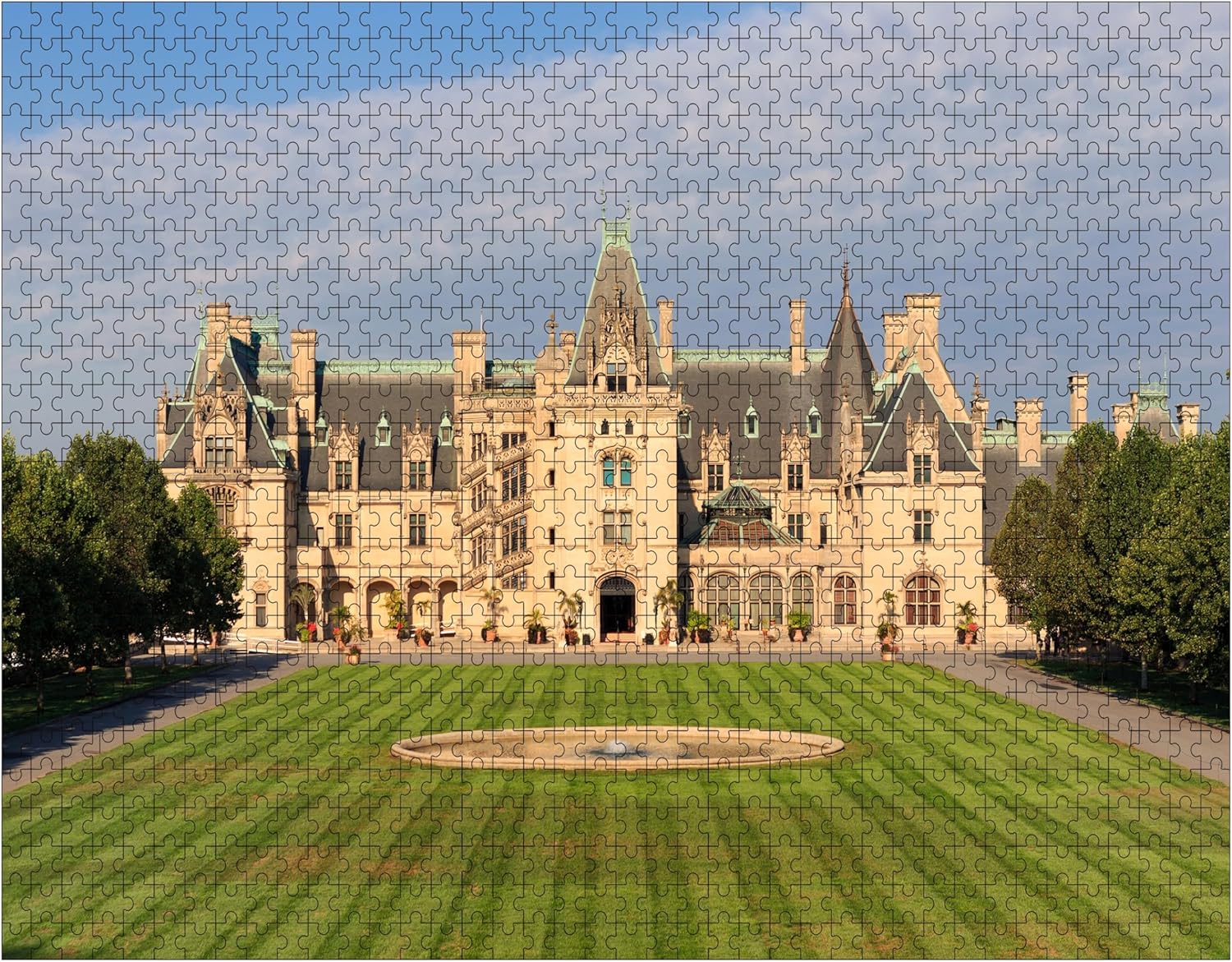 The Biltmont Estate in Asheville North Carolina 1000 Pieces Wooden Jigsaw Puzzles Personalized Photo Puzzle for Adults Friends Picture Puzzle Gifts for Wedding Birthday Valentine's Day Home Decor