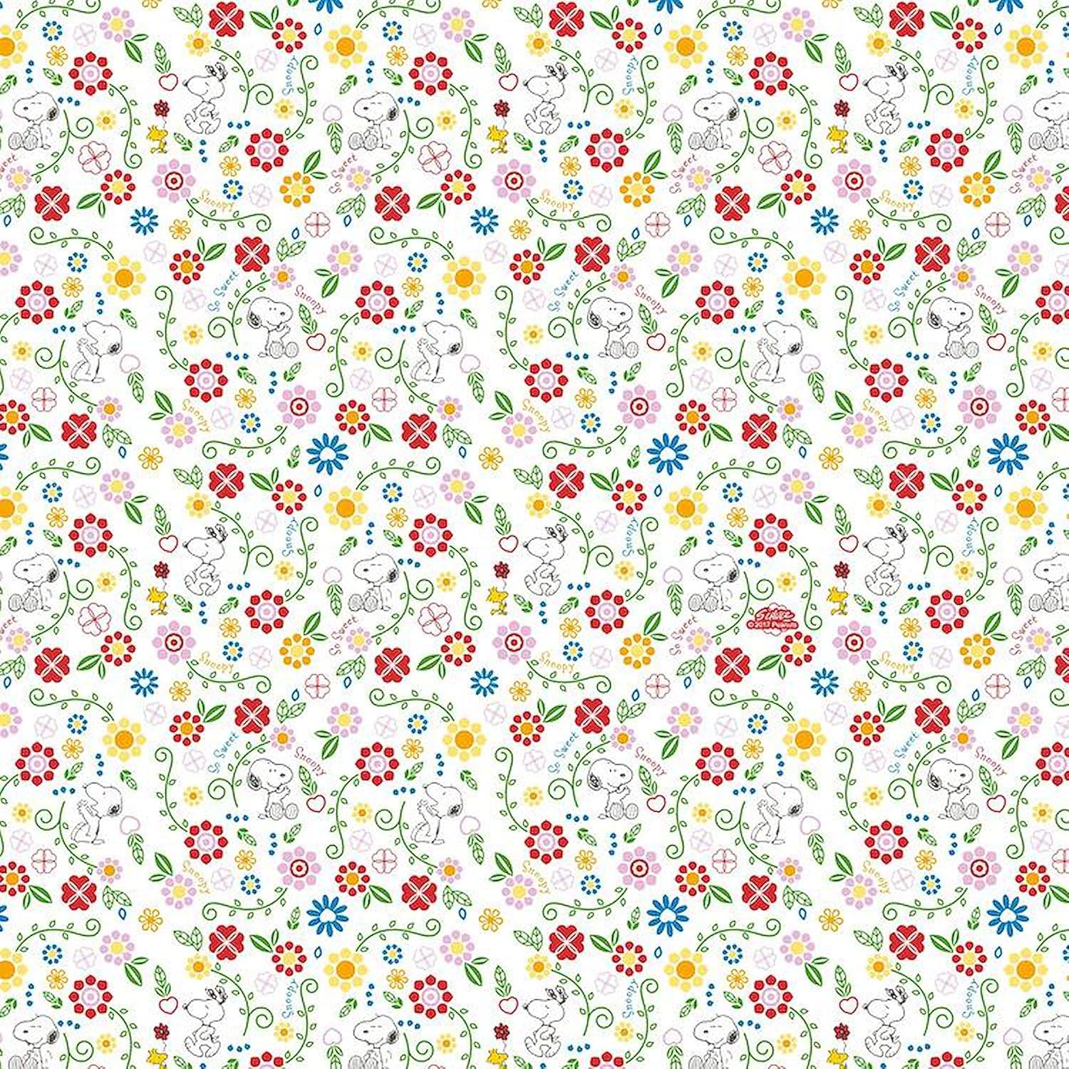 CafePress Peanuts Snoopy Spring Pattern Decorative Fabric Shower Curtain