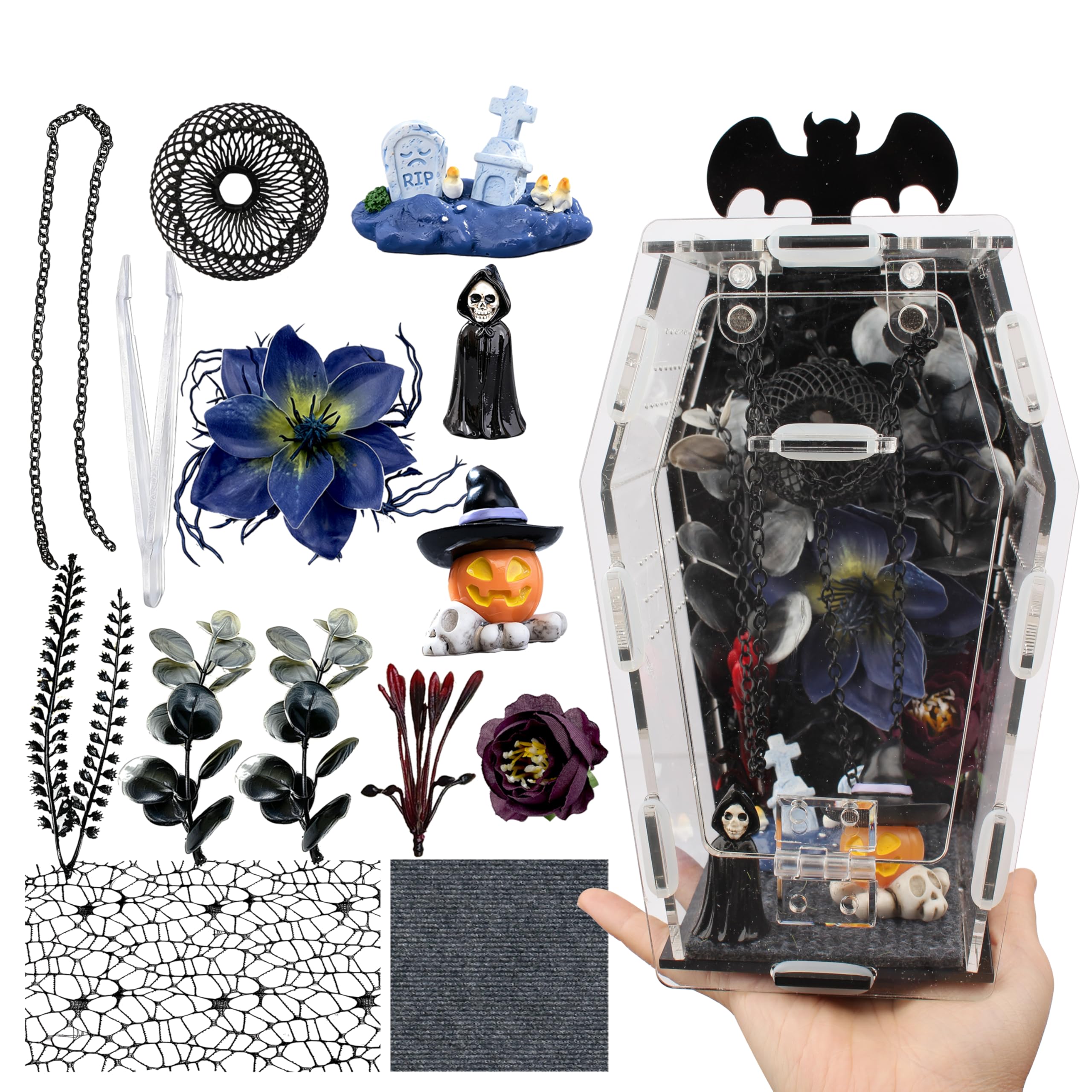 ZUIFIANLE 15 Pcs Acrylic Spider Enclosure Kit with Magnetic Door