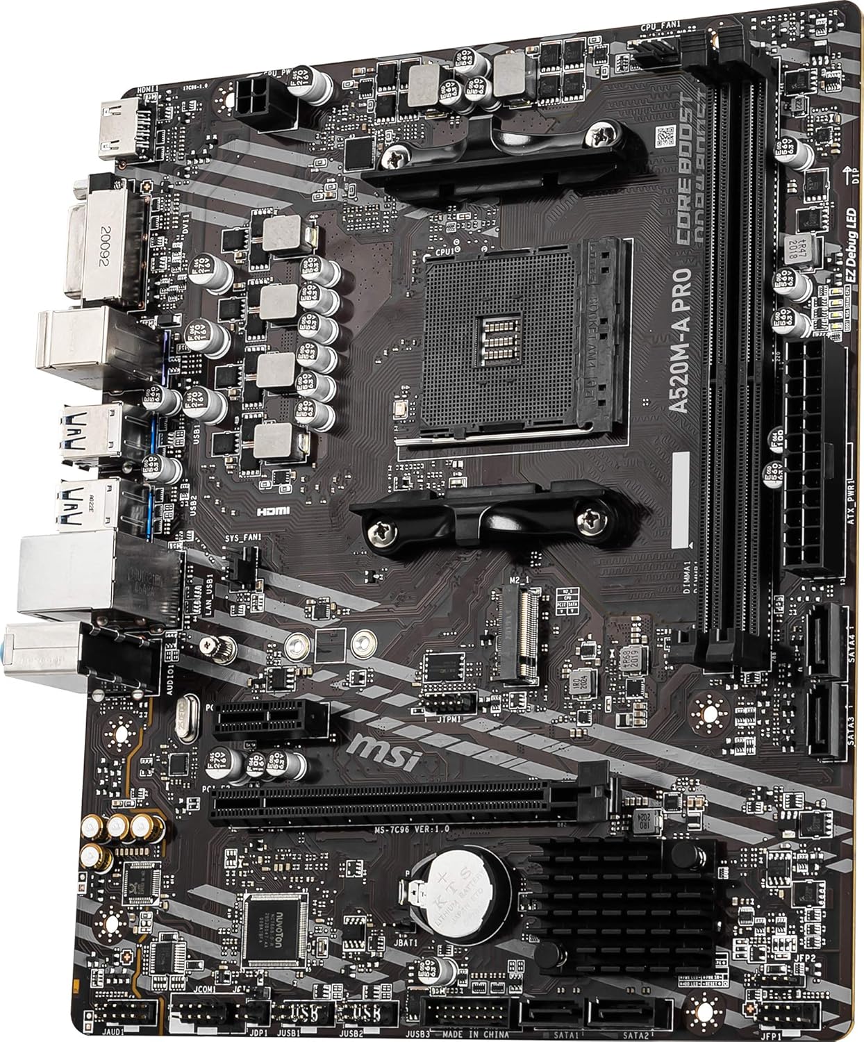 MSI A520M-A PRO Motherboard MicroATX [Equipped with A520 Chipset] MB5136