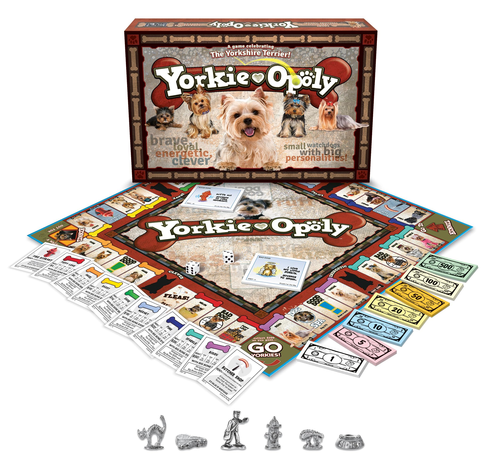 Yorkie-Opoly Property Trading Board Game - Family Time Games for Adults and Children, 2 to 6 Players, Strategy Fun For Ages 8 and Up - A Game To Decide Who Is Top Dog