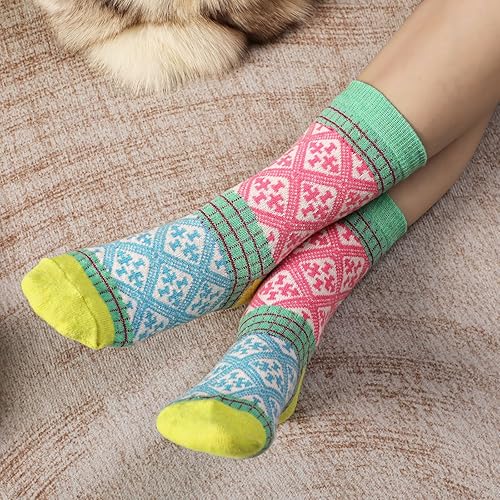 Miniatura 5 de Clothirily Calcetines de lana - Calcetines de lana para mujer, calcetines de lana para mujer, calcetines cálidos para mujeres y hombres, calcetines