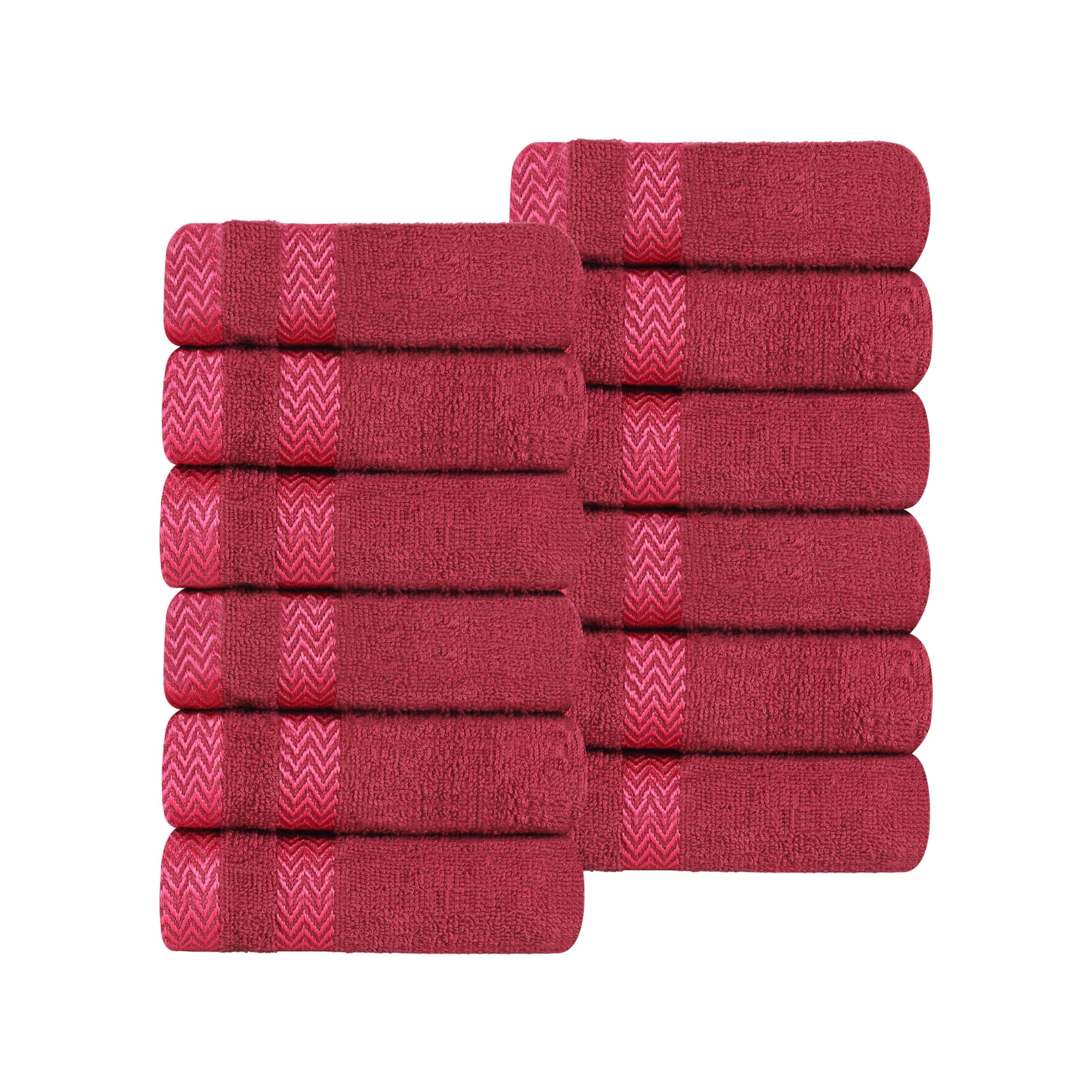 Superior Cotton Face Towel/Washcloth Set, Small Towels, Plush Soft Absorbent, Spa, Hotel, Gym, Guest, Home, Bathroom Basics, Luxury, Fluffy, Quick Dry