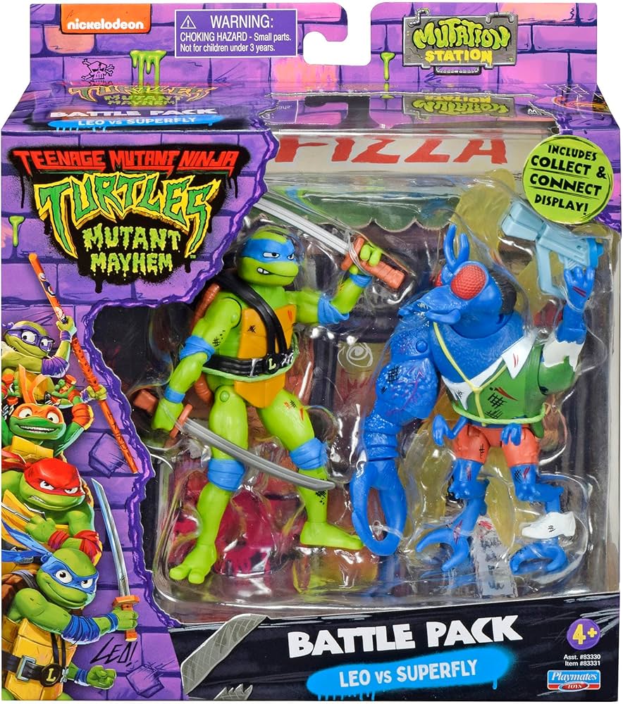 Amazon.com: TEENAGE MUTANT NINJA Leonardo vs Super Fly : Toys & Games