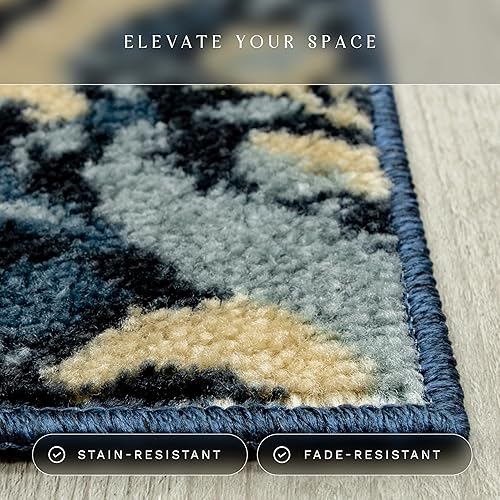 Miniatura 4 de Maples Rugs Vivian Medallion - Alfombra para pasillo, fabricada en Estados Unidos, lavable, antideslizante, alfombra de interior para pasillo,