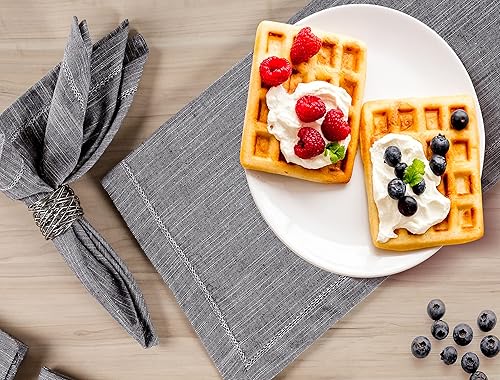 Miniatura 116 de Servilleta de tela de algodón de 18 x 18 pulgadas, color azul, servilletas de uso diario, servilletas de algodón, servilletas de boda, servilletas