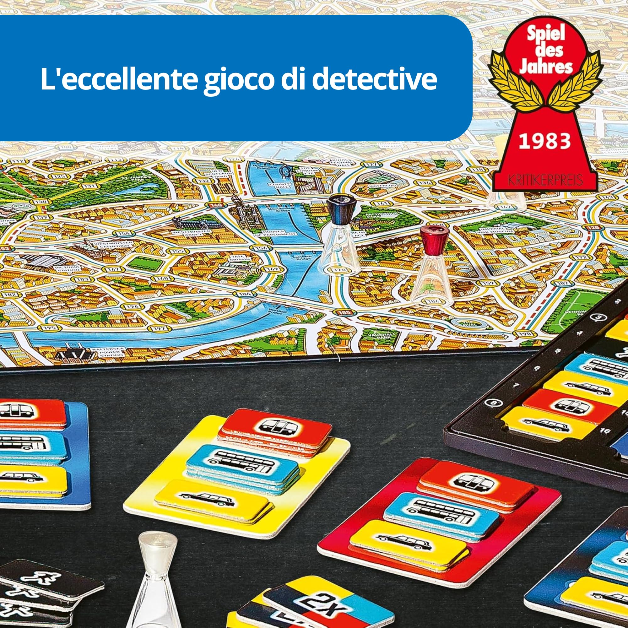 Ravensburger - Scotland Yard, Gioco da Tavolo per Tutta la Famiglia, 2-6 Giocatori, Idea Regalo per Adulti e Bambini 8+ Anni, Edizione in Italiano