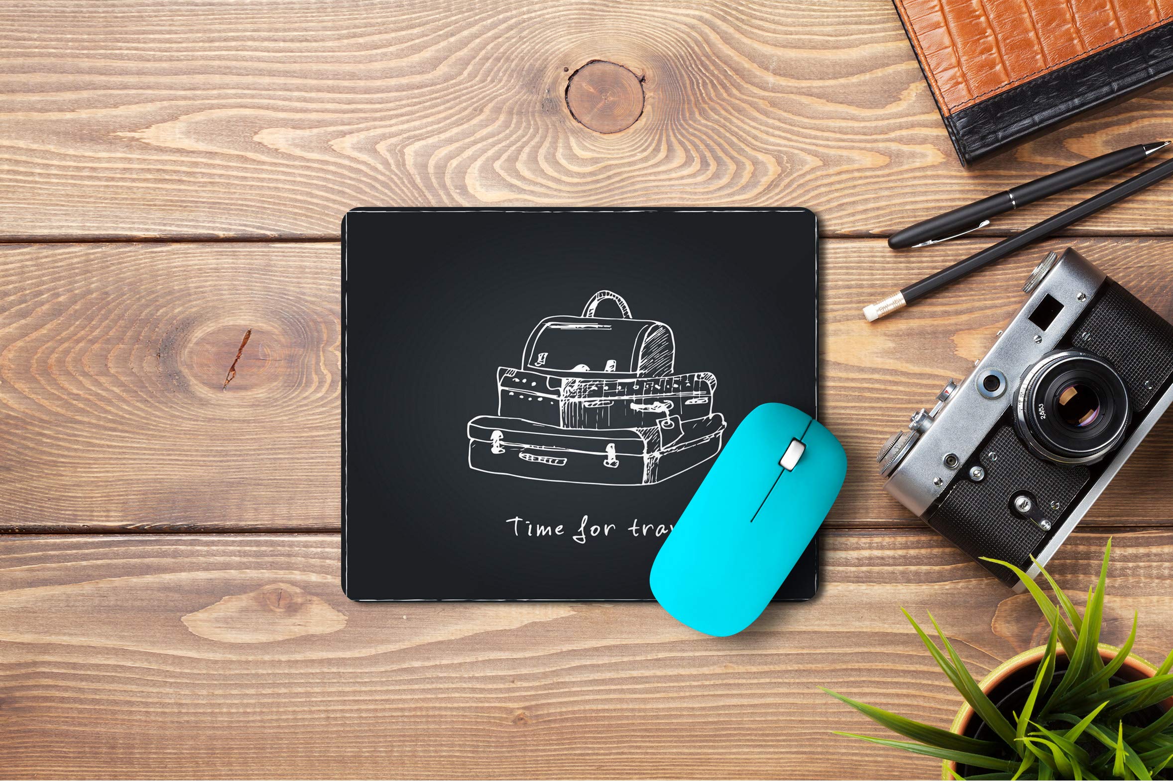 5 Ace mtime for Travel msd Printed Designer Premium Rubber Base Mouse pad for Laptop|Dekstop-7x8.5 Inches