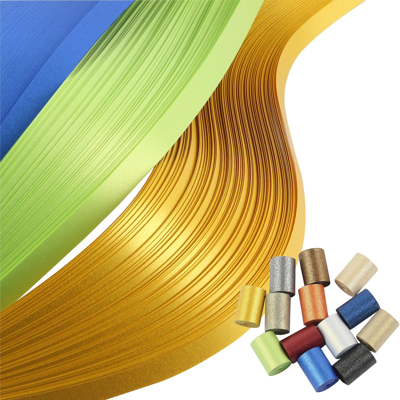 IMISNO Metallic Quilling Paper Set 5mm Width 780 Strips (13 Colors 54cm Length)