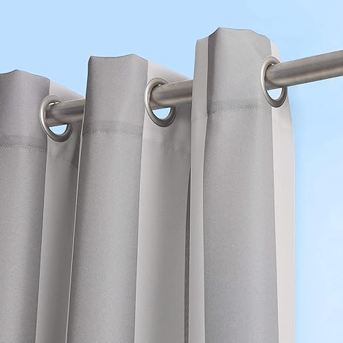 Miniatura 2 de Sun Zero Valencia - Paquete de 2 paneles de cortinas con ojales para interiores y exteriores, protección UV y eficiencia energética