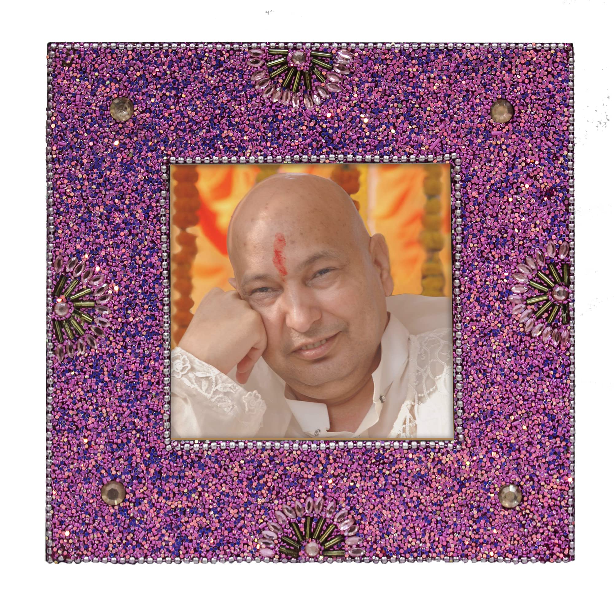 Treasure Hunt® Handcrafted Jai Guruji Swaroop Tabletop Photo with Frame – TH-1076
