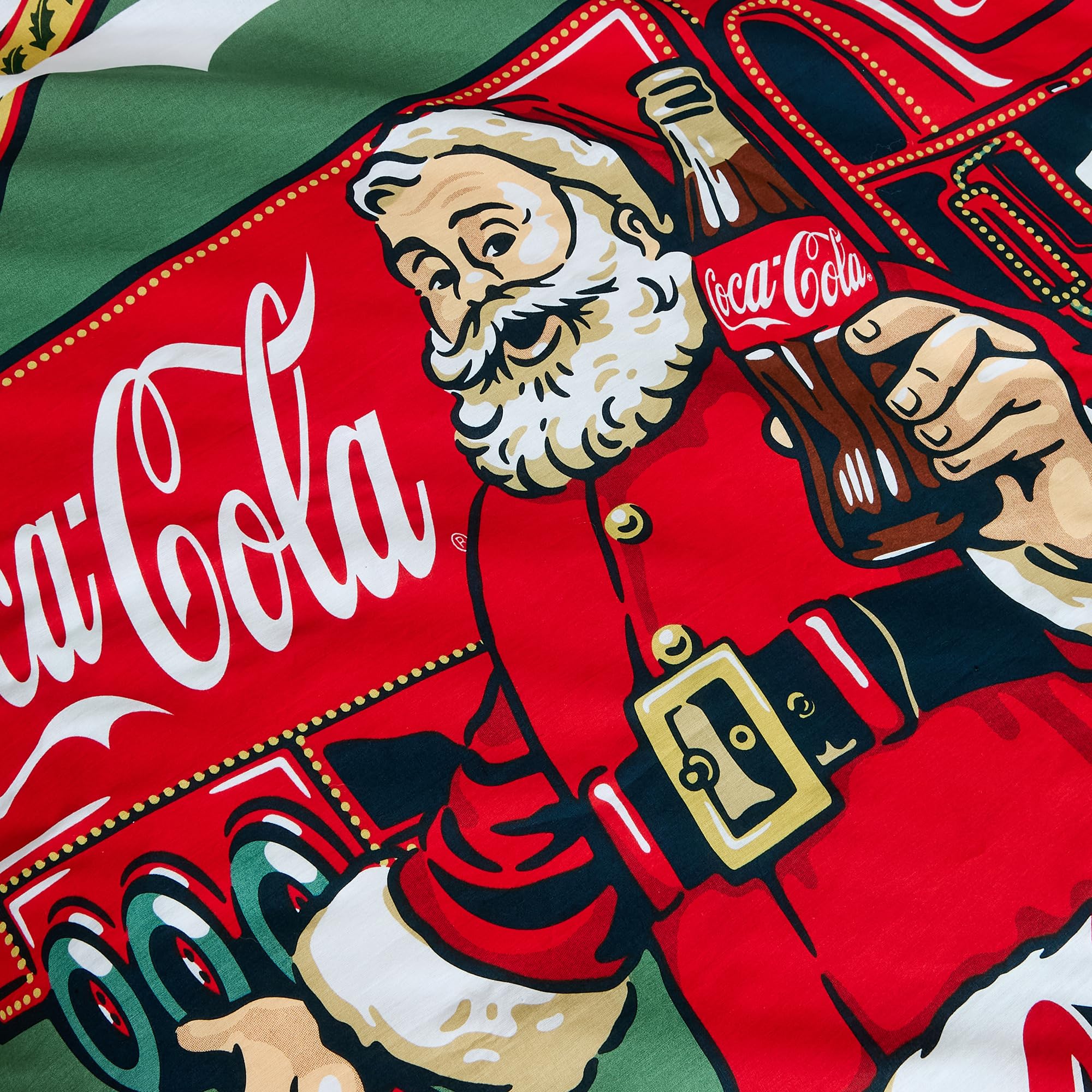 Offiziell Lizenziertes Coca-Cola Holidays Are Coming Weihnachts-Bettwäsche-Set für Einzelbett – wendbar + inklusive Kissenbezug – Festliche Bettwäsche für Cola-Fans Küche, Haushalt & Wohnen