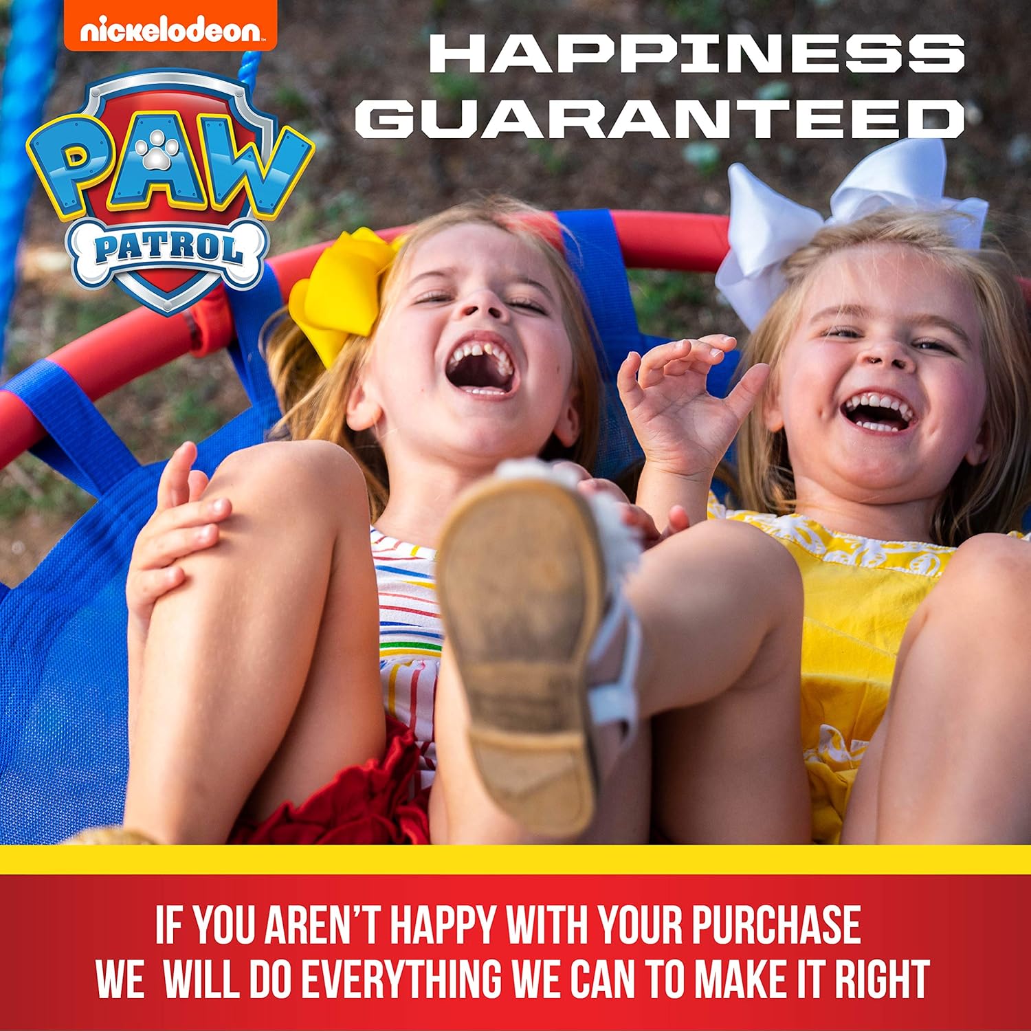 Swurfer Paw Patrol Tree Swing, Saucer Swing - Swing Sets for Backyard,Outdoor Swing for Kids