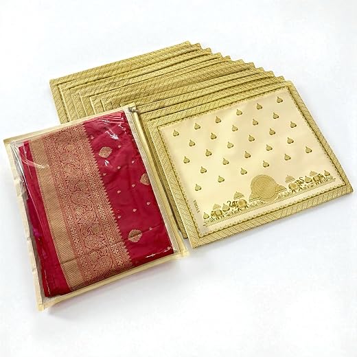 Saree covers for storage Pack of 12 Single Saree covers with zip transparent Saree bags for gifting Cloth organizer for st