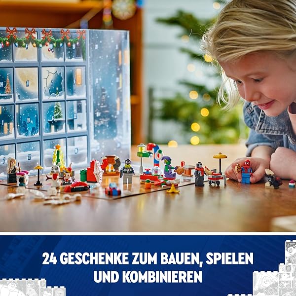 LEGO Spider-Man Adventskalender 2024, Superhelden-Spielzeug, vorweihnachtliches Geschenk für Jungen und Mädchen ab 7 Jahren, Bauspielzeug und Abenteuer-Set, Weihnachstgeschenk 76293 - 3