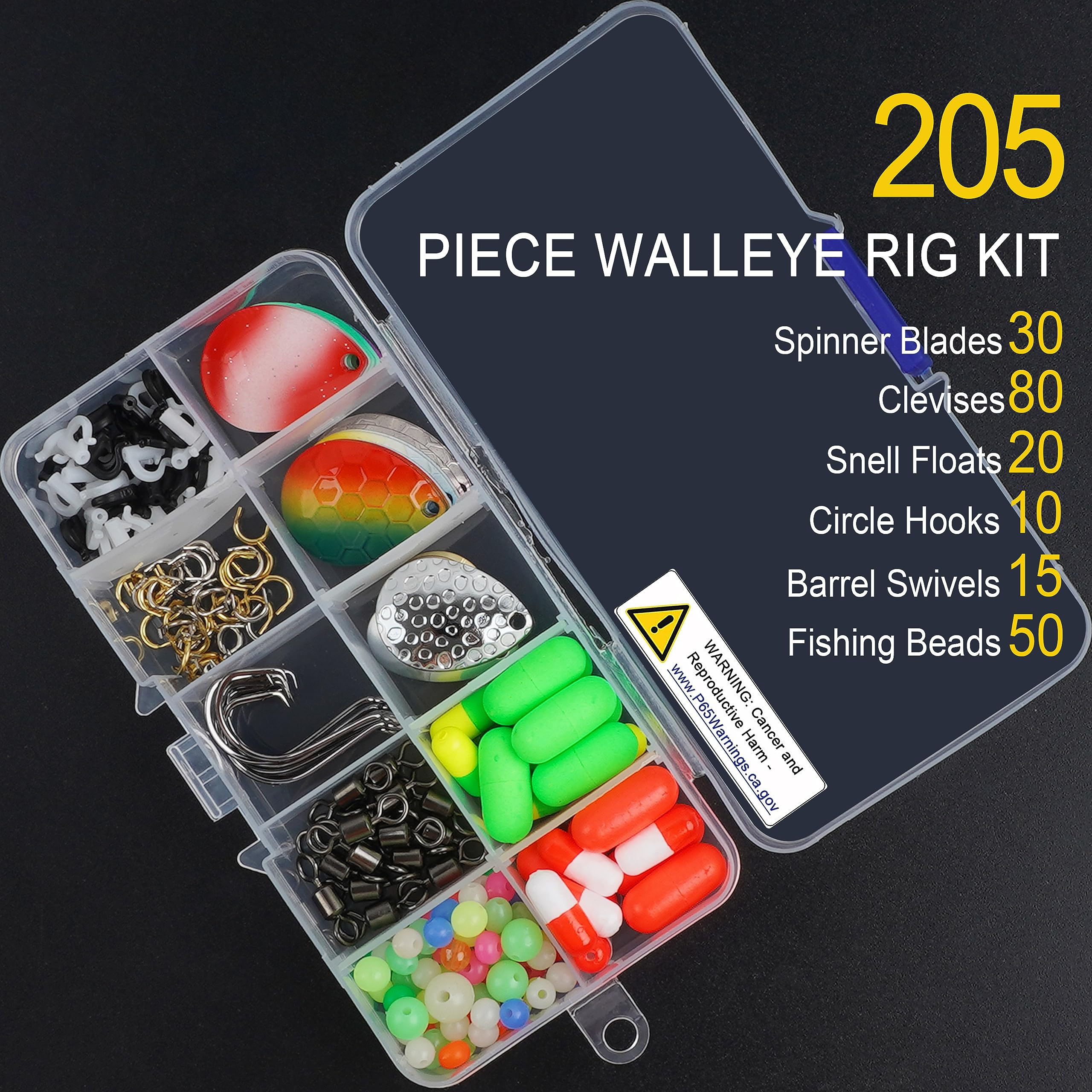 Kit per la creazione di esche da pesca, 140 pezzi, kit per la creazione di cucchiai, esche spinnerbaits fai da te Acceessoires albero Clevis Treble Hooks Beads Craft Fishing Lure DIY Gear