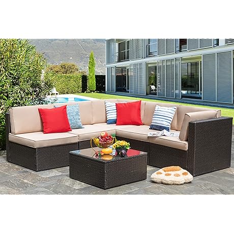 Vongrasig 6 Piece Small Patio Furniture Sets
