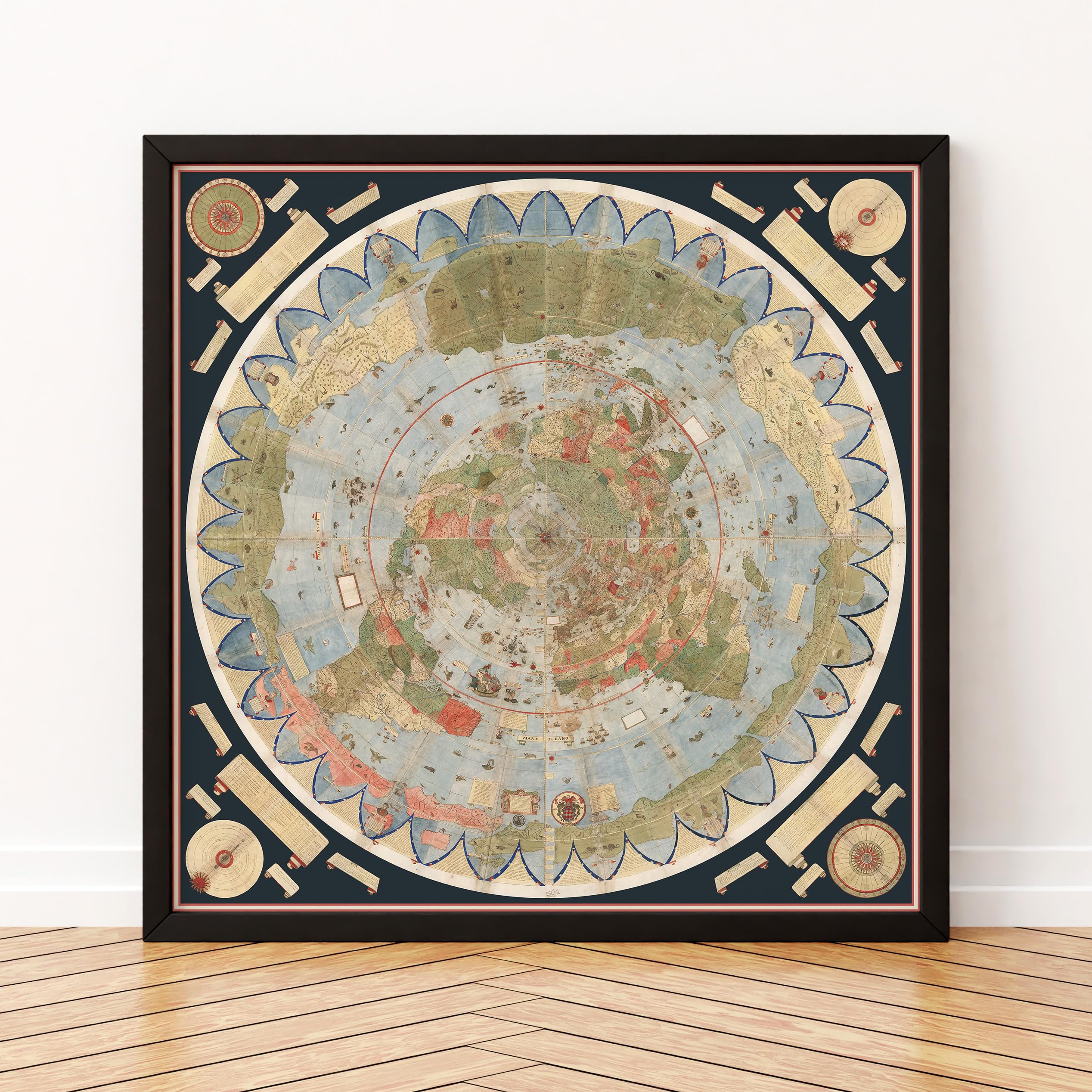 Amazon.co.jp: 歴史地図-世界地図、1587年、ウルバーノモンテ