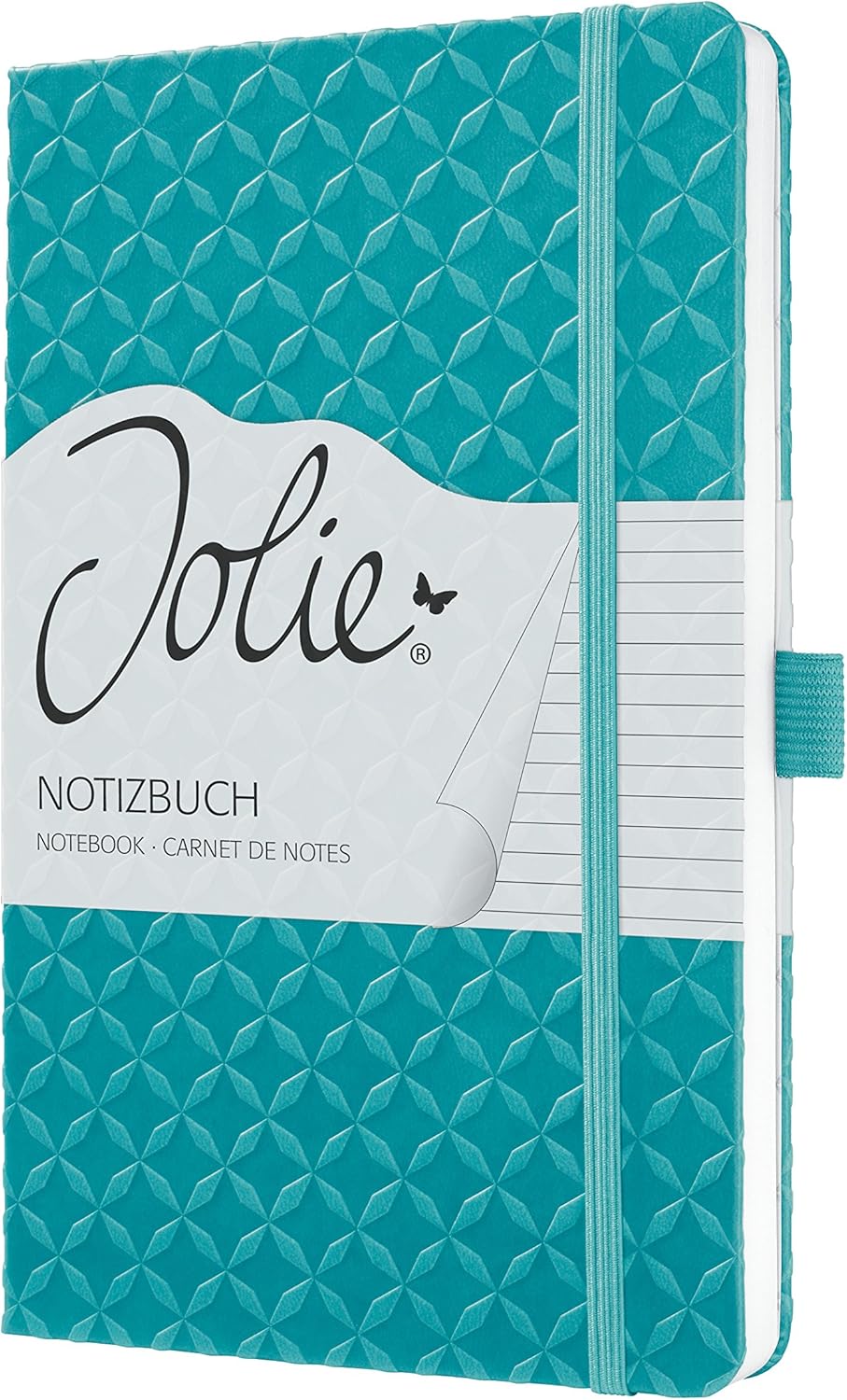 SIGEL JN103 Notebook Jolie, approx. A5, lined, hardcover, design aqua Green, turquoise, approx. A5 (13,5 x 20,3 cm) - Image 3