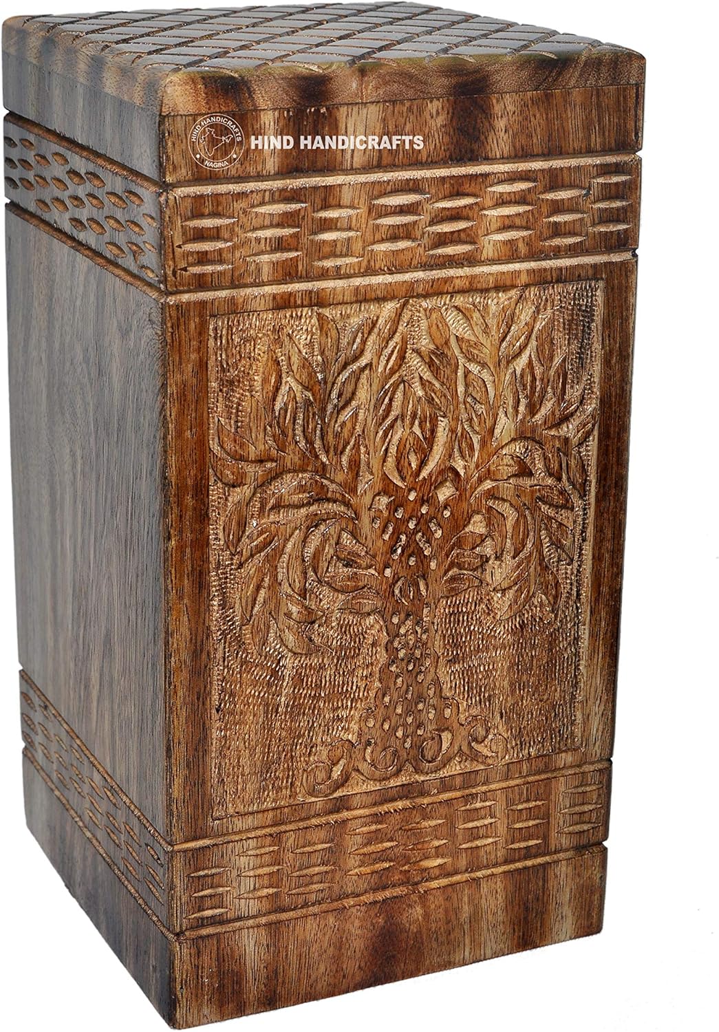 Wooden Urns for Human Ashes Adult Large - Rosewood Cremation Urn for Ashes -Burial Urn for Columbarium - Funeral Urn Box
