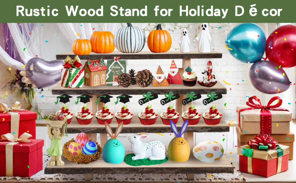 1pc 3-tier Plaid Pattern Tray Cake Stand For Birthday Cake Display And Scene Decoration | SHEIN A
