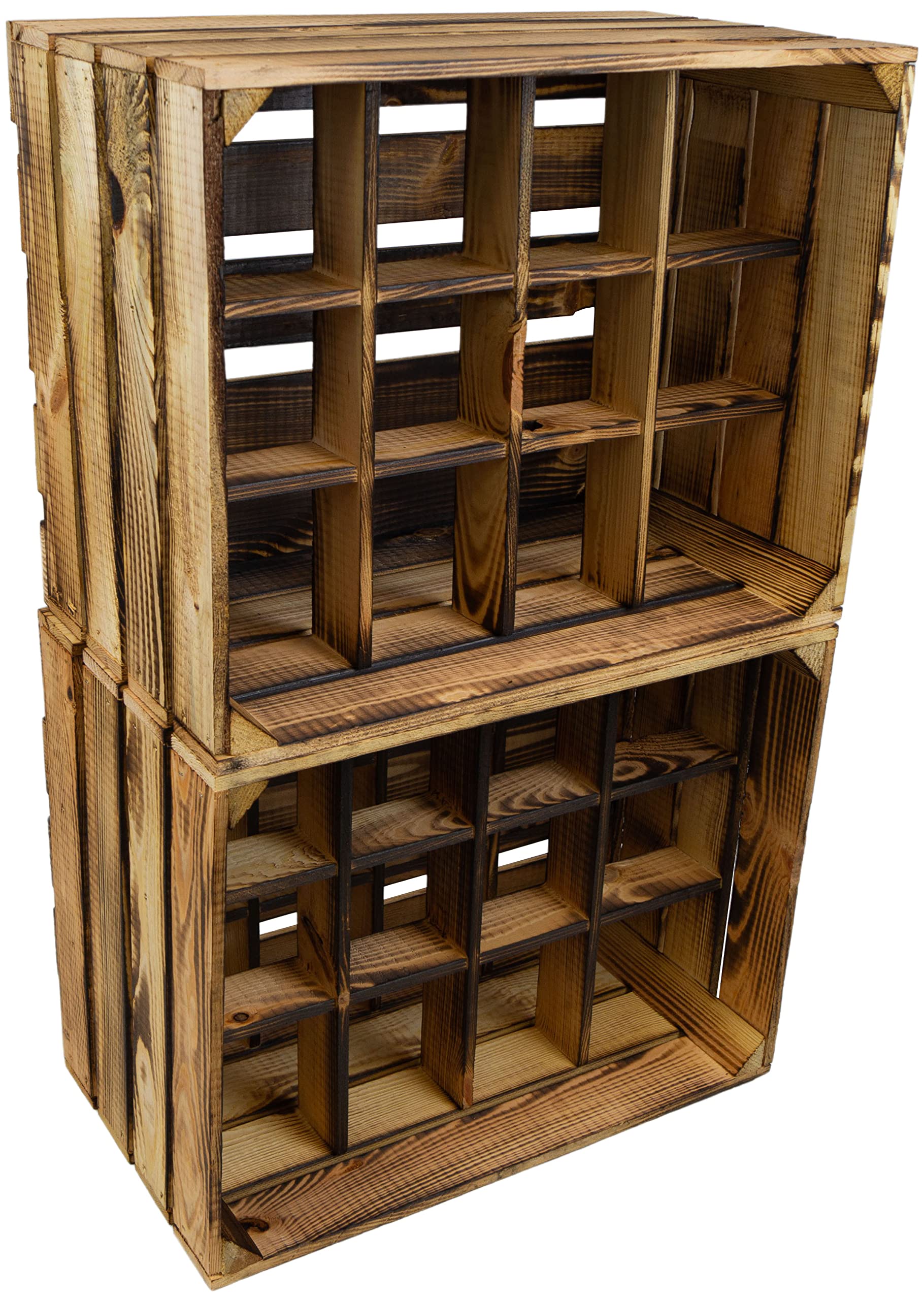 Kistenkolli Altes Land Botellero mixto para vinos, estante para botellas, botellero de manzana/vino (botellero Herny, 2 unidades)