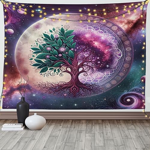 Miniatura 112 de Ambesonne Tapiz indie, estilo moderno de Memphis de los años ochenta, geométrico, abstracto, colorido, diseño de puntos, funky, para colgar en la