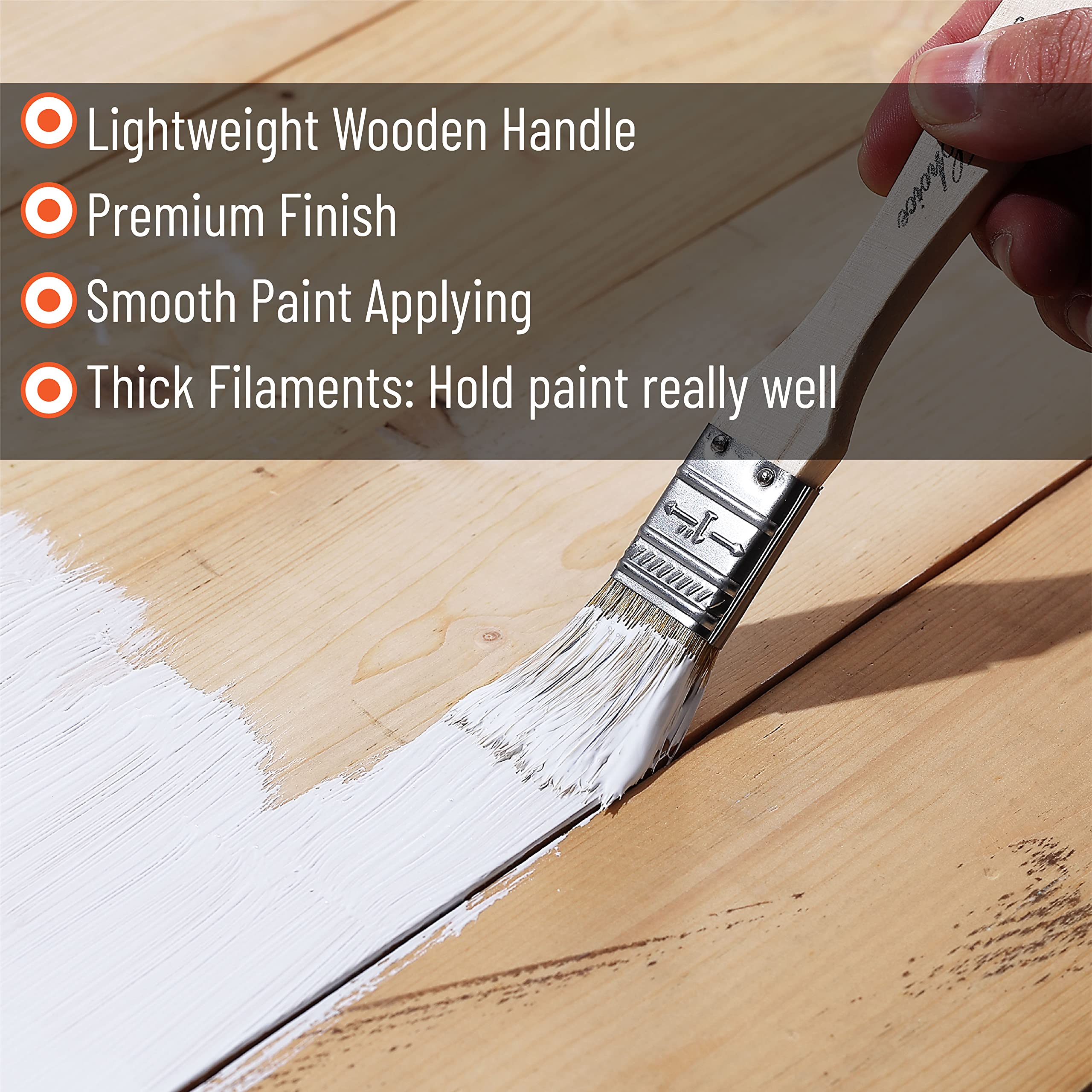 Bates- Pinceles de pintura para virutas, 1 pulgada, paquete de 96, pinceles para pintar, pinceles de pintura, pinceles de manchas para madera, cepillo de cerdas naturales, pincel de pintura de 1