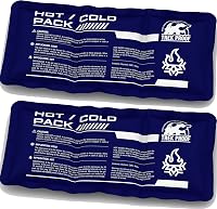 TrekProof Flexible Ice Packs for Pain Relief - Reusable Hot & Cold Gel Packs for Knee, Shoulder, Back, Ankle - 2 Pack Bendable Comfort