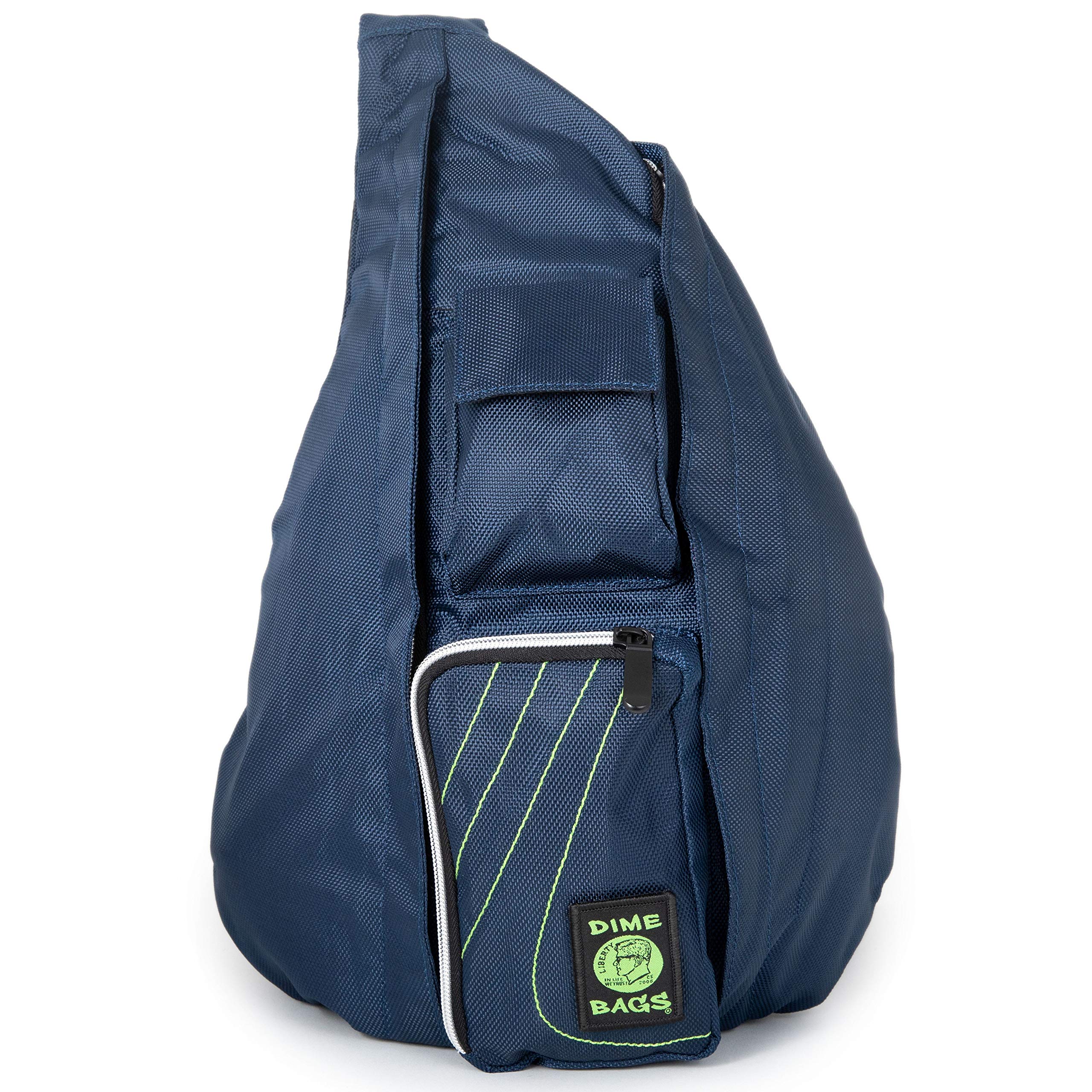 DIME BAGS Crossbody Bag, Shoulder Sling Backpack with Adjustable Single Strap, 2 Main Zipper Pockets, 7 Compartments for Storage, Durable