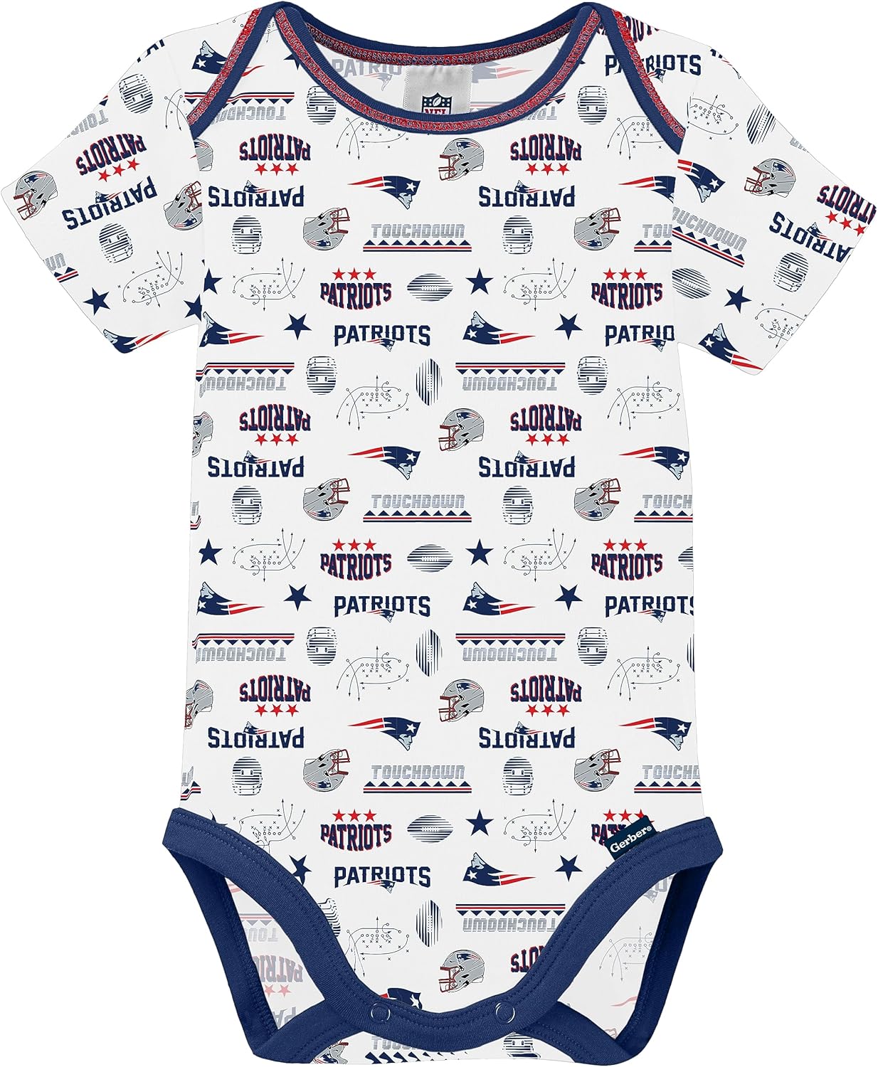 Gerber NFL unisex-baby Nfl Team 3 Pack Short Sleeve Onesie Bodysuit - Image 3