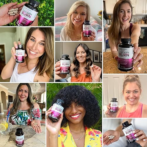 Vista 17 de Polvo de péptidos de colágeno hidrolizados para mujeres, adelgazante multicolágeno Burn Ultimate Beauty Complex con ácido hialurónico vitamina C