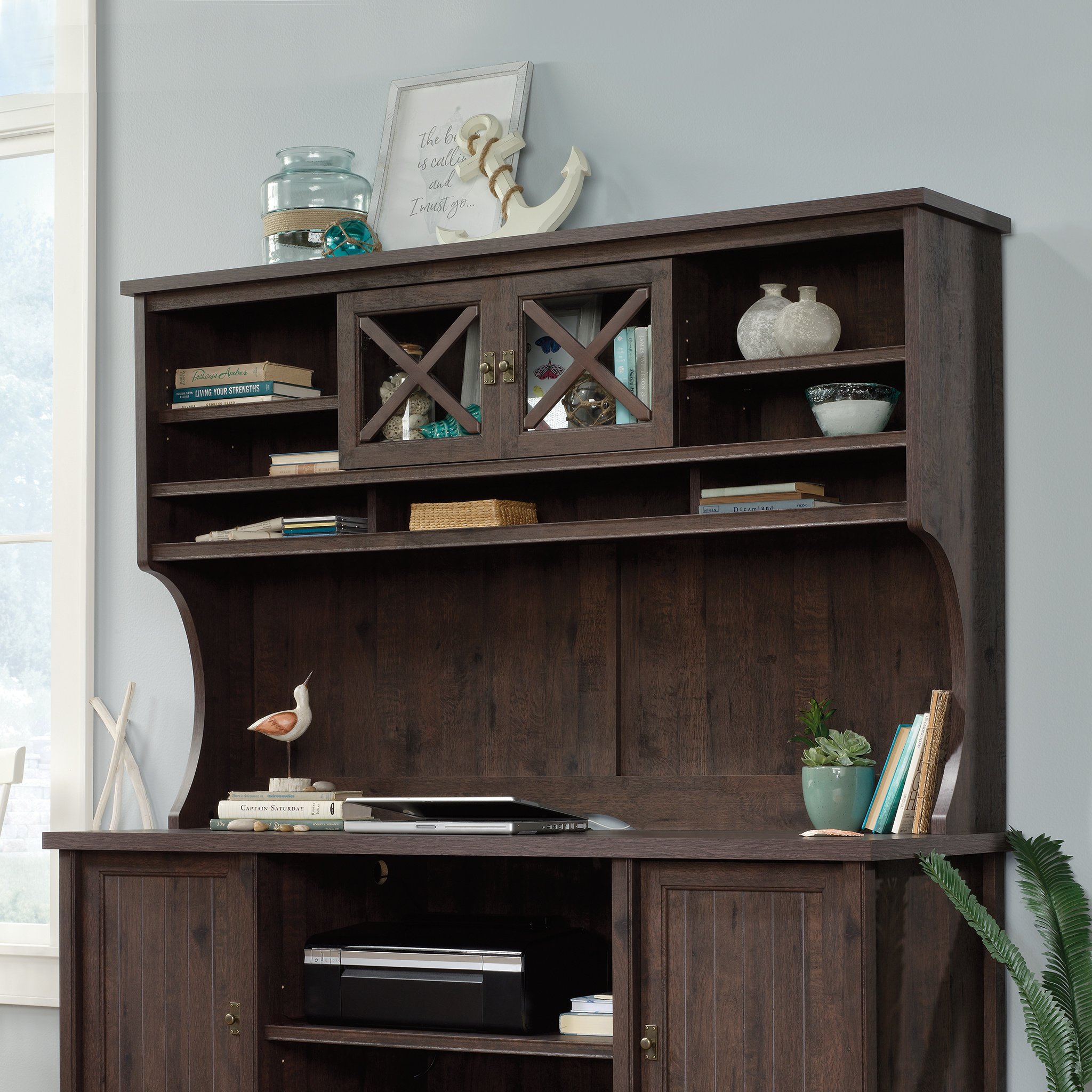 Sauder 【アメリカ老舗家具メーカー】木製マガジンラック付きキャビネット Sauder 【アメリカ老舗家具メーカー】木製マガジンラック付き