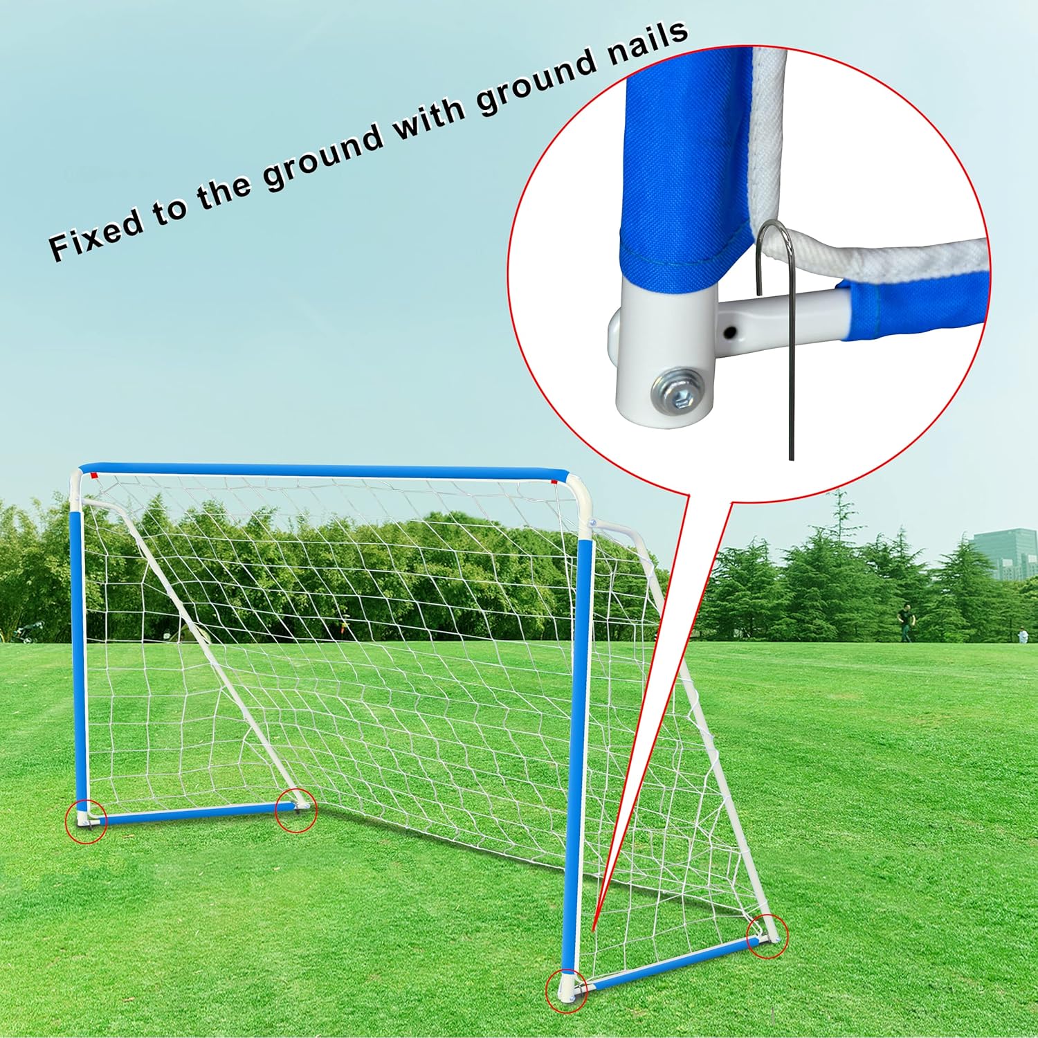 Anivia Kids Football Goal, 6ft x 4ft Portable Football Goal, Goal Posts