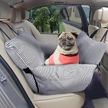 Johnear Dog Car Seat for Medium Dog Under 55 lbs Pet Booster Seat Pet Travel Bed with 2 Pockets and Safety Leash, Detachable Washable Carrier Handbag Bed Dogs Back Seats Cushion Couch 30 * 20.5inches