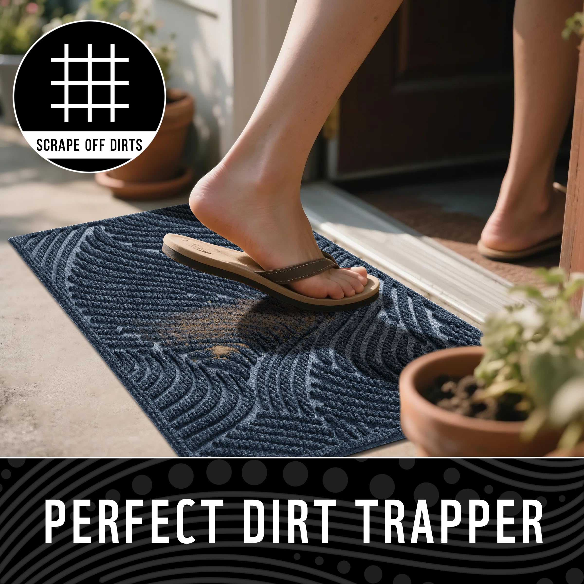 Amazon.com : Yimobra Doormat Outdoor Entrance, Simple Stripes All