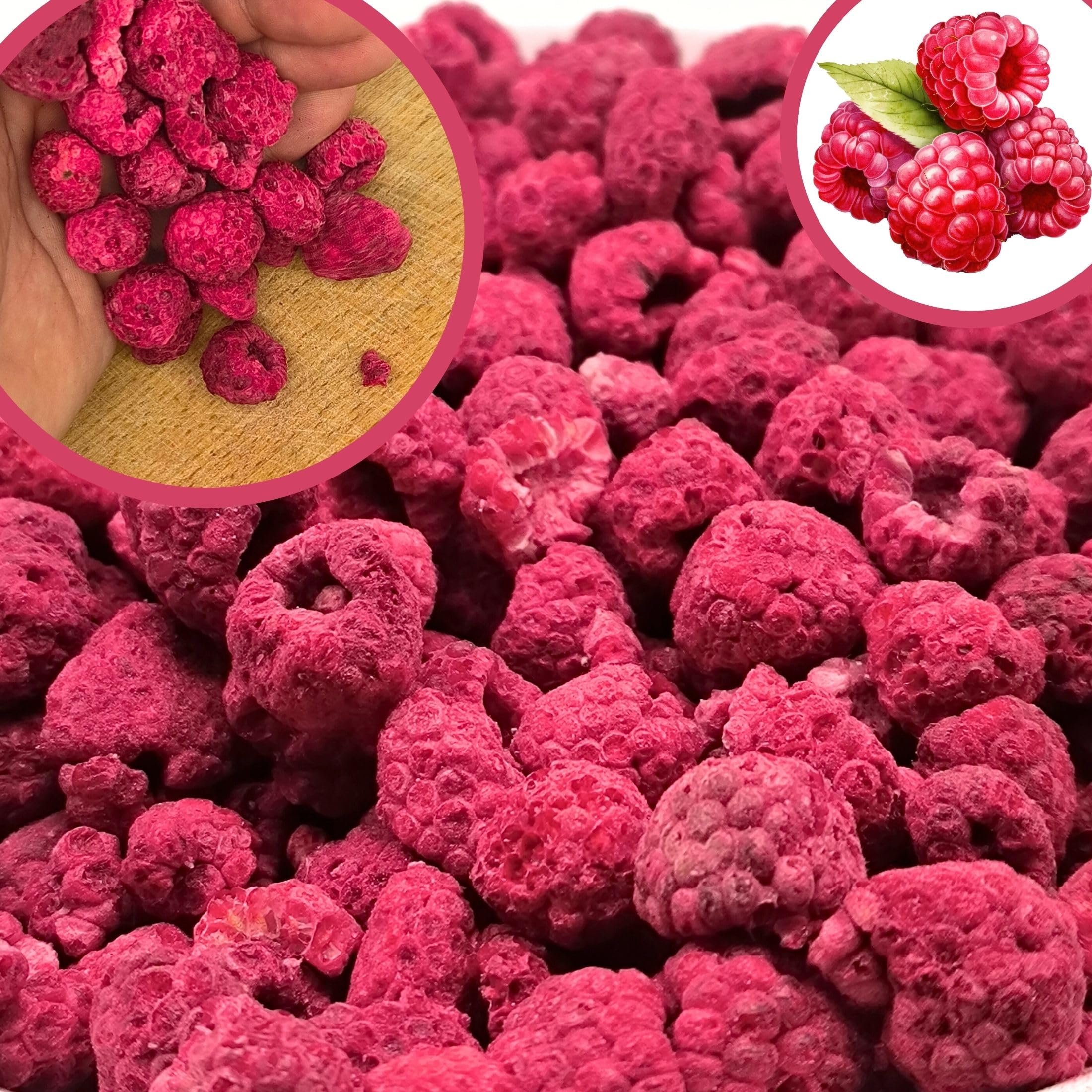 BULK & Tasty. Framboise Lyophilisée | Naturel Framboises Séchées | Fruits Secs Fruits Frais Lyophilisés | Freeze Dried Raspberry | Gefriergetrocknete Himbeeren