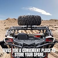 Vista 2 de Soporte para neumáticos de repuesto para accesorios Can Am Maverick X3 y Max 2017-2025, soporte trasero para neumáticos de repuesto con capacidad