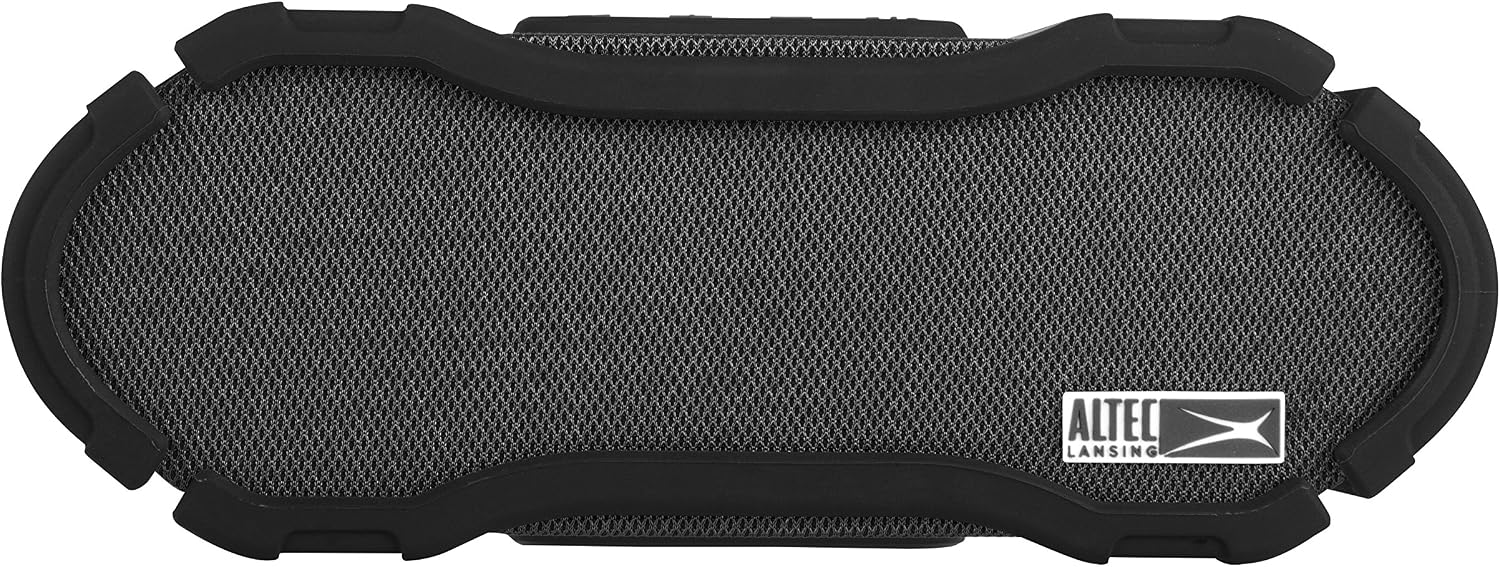Altec Lansing IMW678-BLG Omni Jacket NFC Waterproof Bluetooth Speaker, Black/Grey