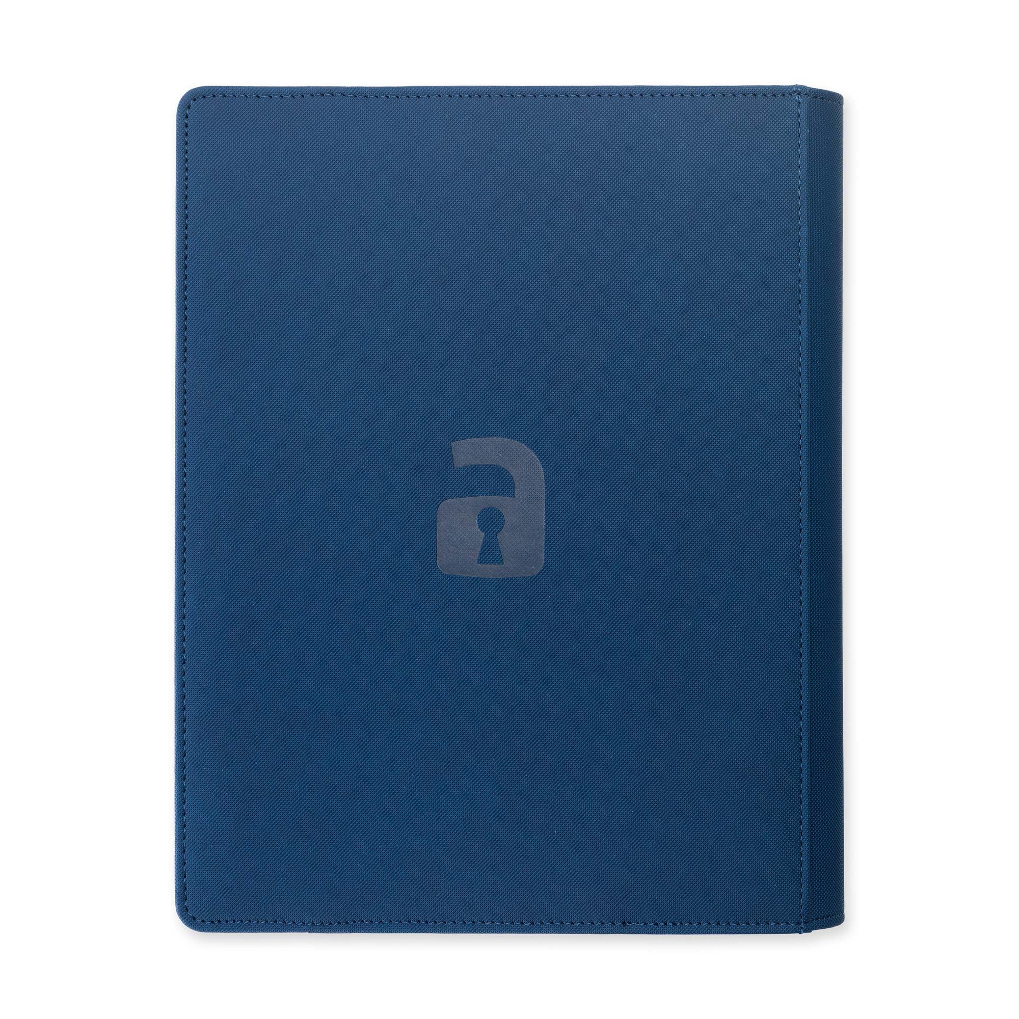 Vault X Classeur à 9 poches, 360 cartes, album Exo-Tec de qualité supérieure, 20 pages à chargement latéral, classeur pour jeux de collection, sports, JCC (bleu)