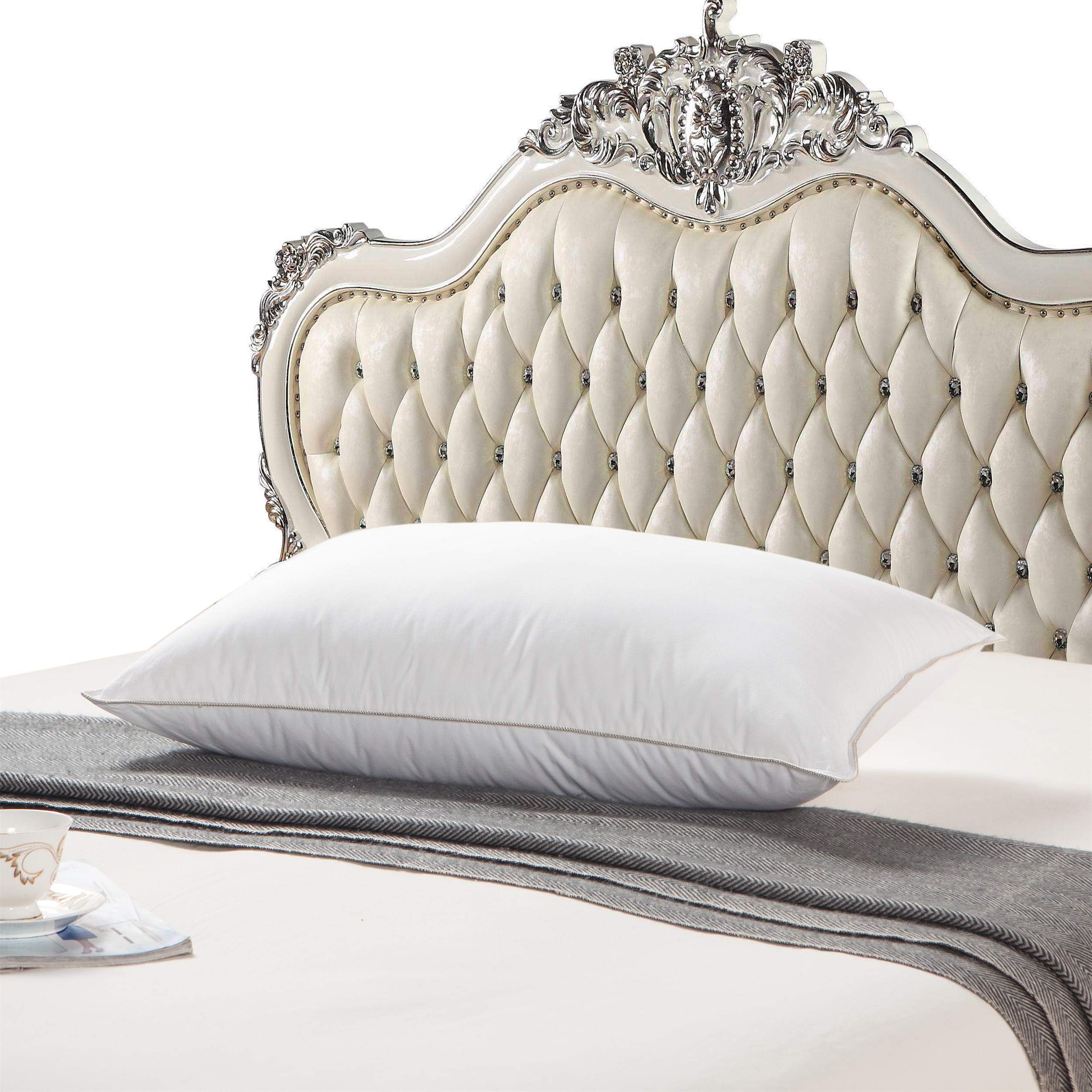 Premium Goose Down Pillow - King Size - 750 Fill Power - 1200 Thread Count 100% Egyptian Cotton Cover, White (Soft - Medium Firm)