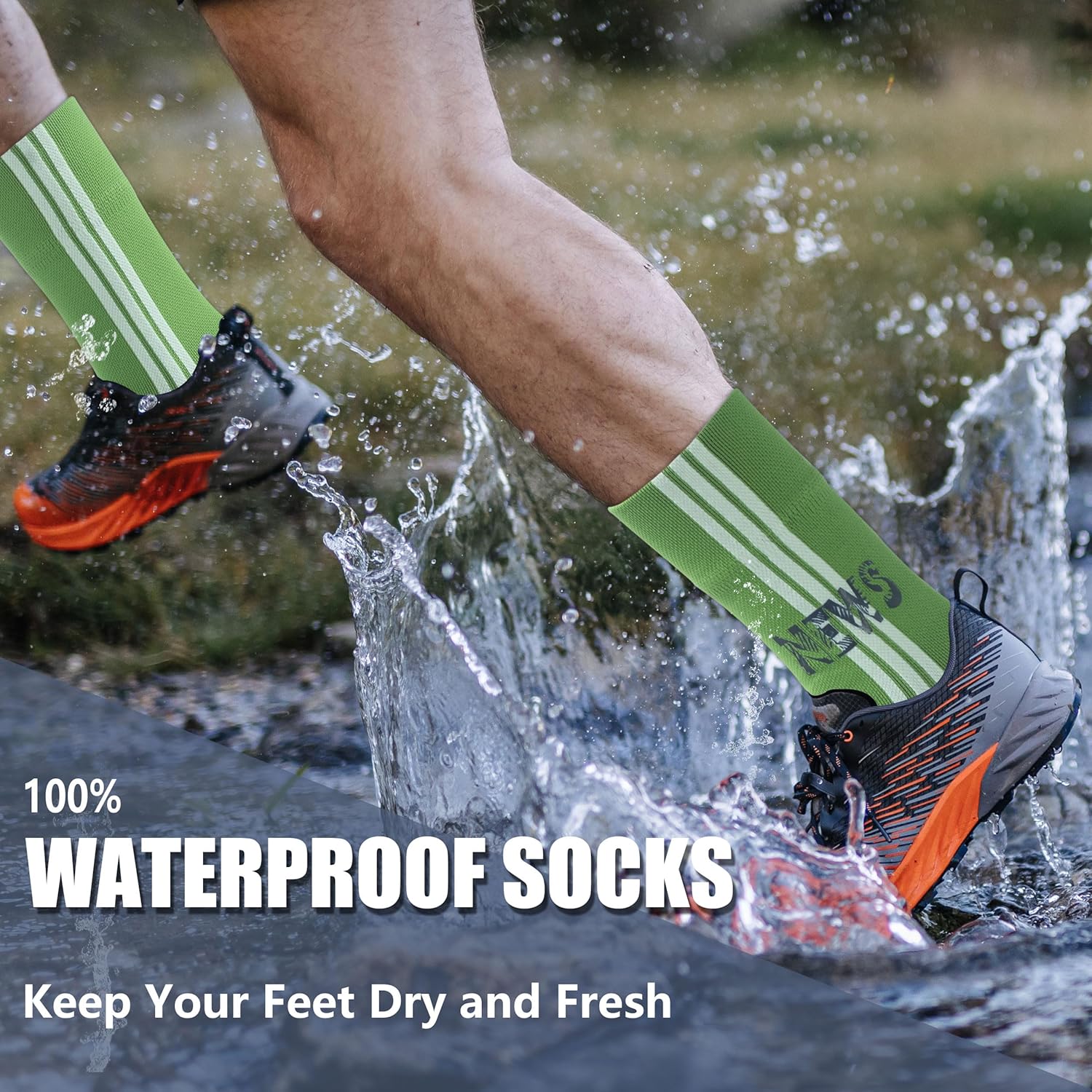 Waterproof Socks Neoprene Unisex Warm Breathable Outdoor Sports Hiking Fishing Wading Crew/Ankle Socks - Image 2