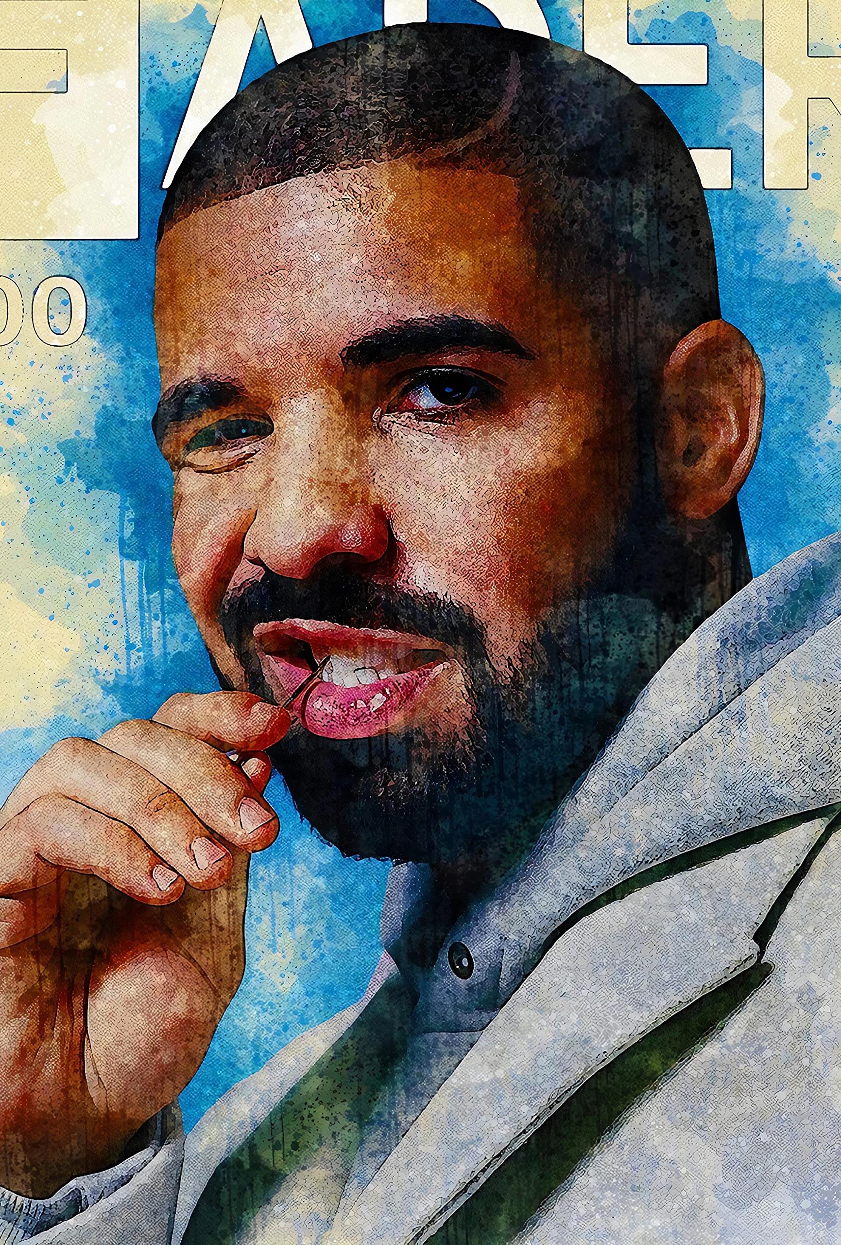 Bharat Udyog Drake Poster - Fader Magazine Cover Art Music Artist Wall Sticker 300 Gsm Art Card Paper Print Artwork Printed (13x19 inch)