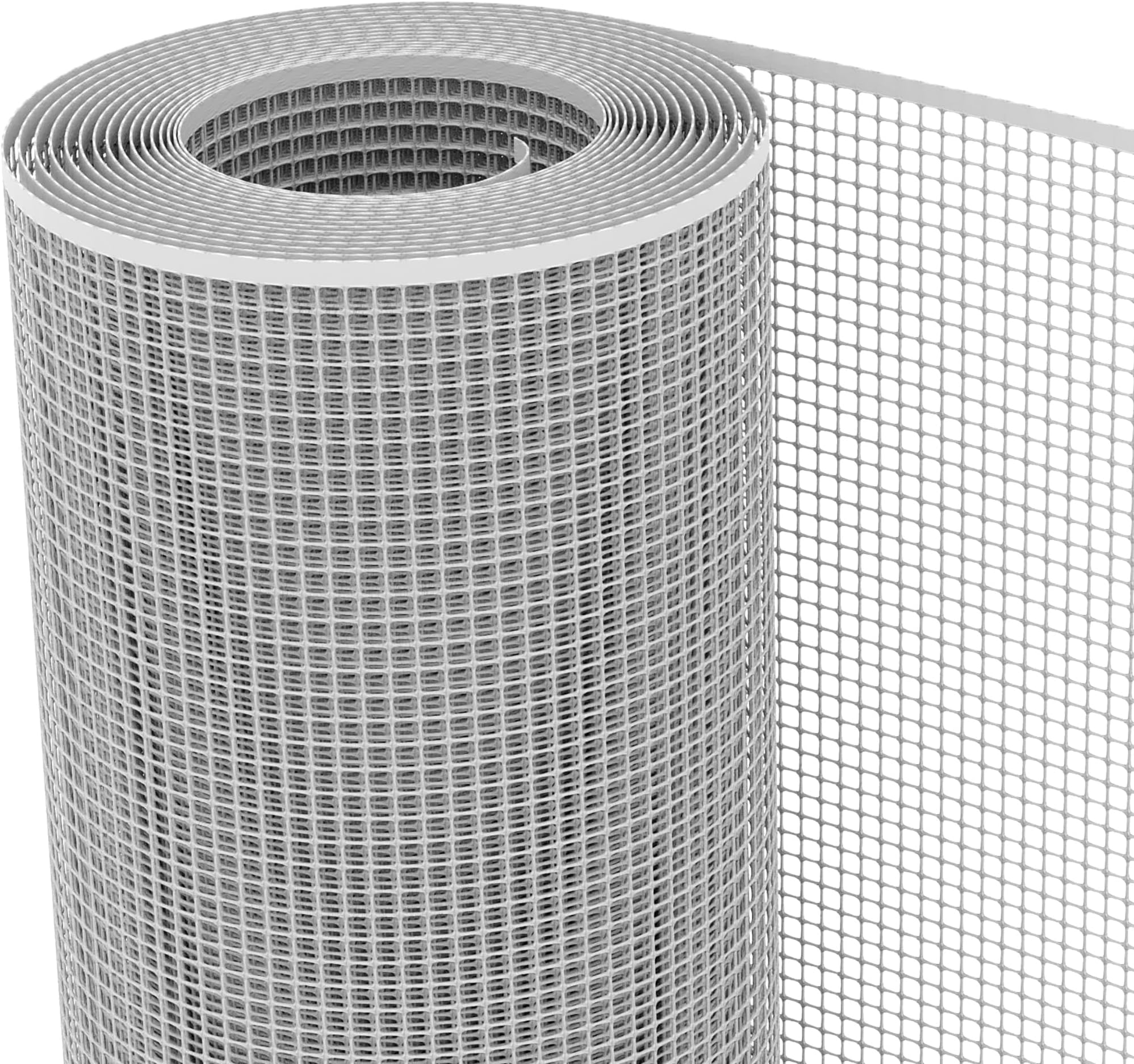 Quadra 10 Plastic Protective Net 1.00 x 5 m Multi-Purpose Net with Square Mesh to Protect Balconies, Fences and Railings SILVER