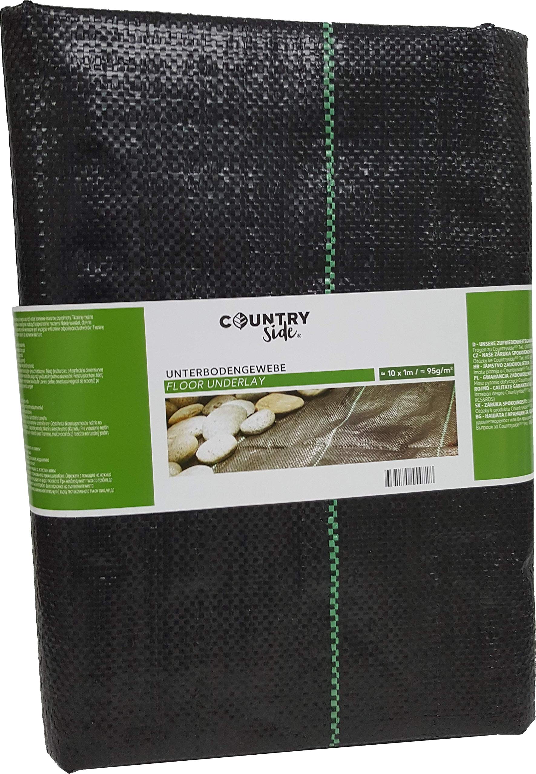Unkrautvlies 1x10 M, 100g/m² – UV-beständiges Polypropylengewebe Mit 20 Gartenstangen & Handschuhen